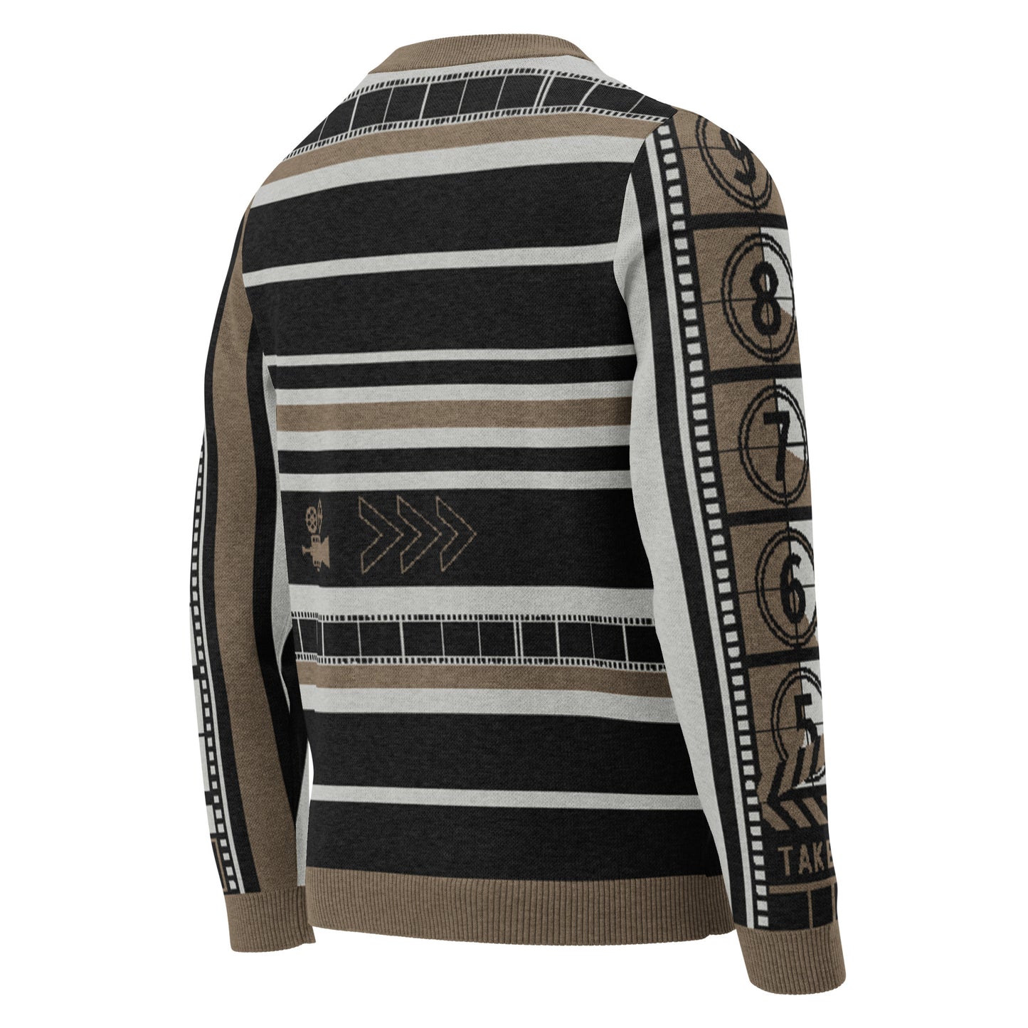 Record: Film Lover Movie Knitted Crew Neck Sweater