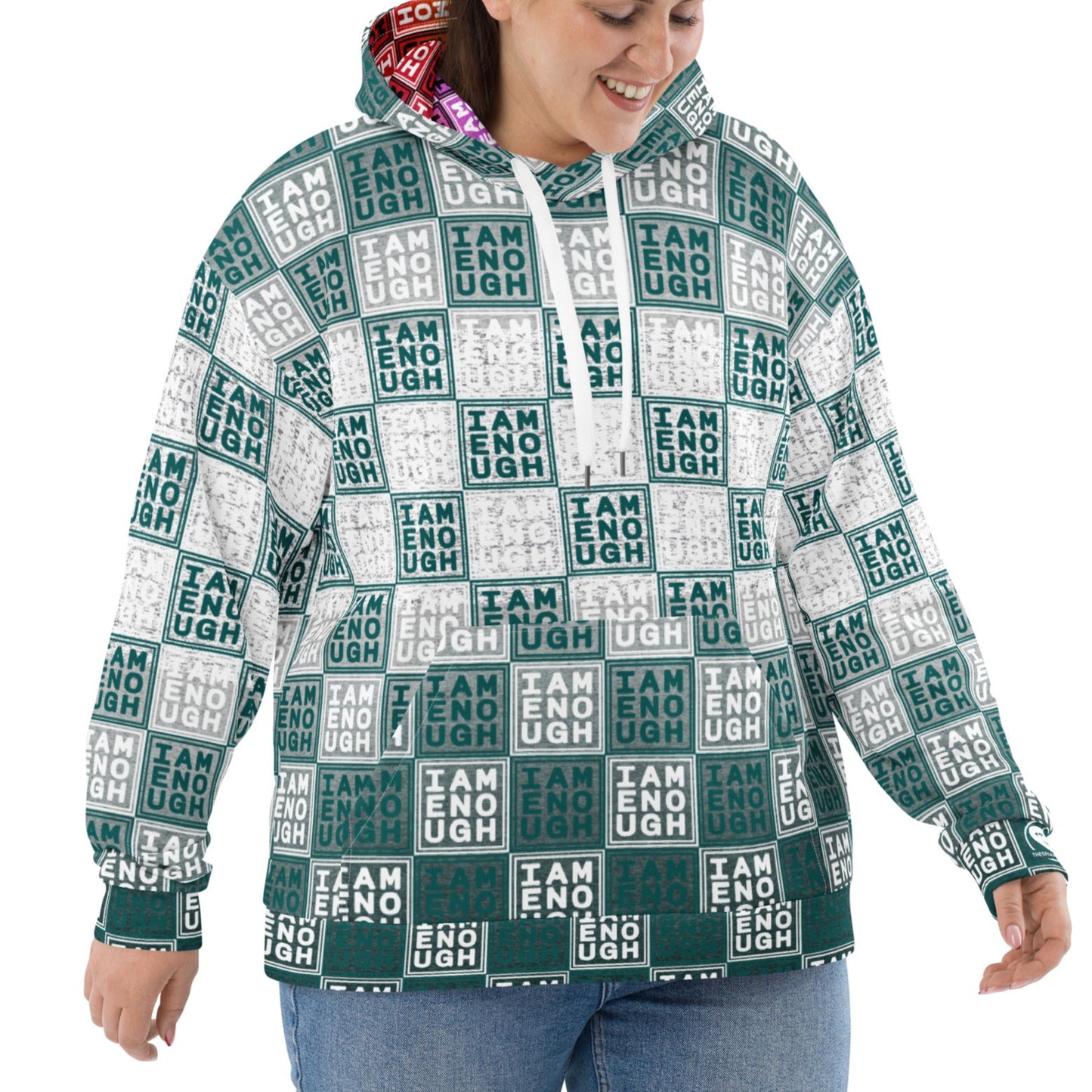 I Am Enough - All-Over Print Unisex Hoodie