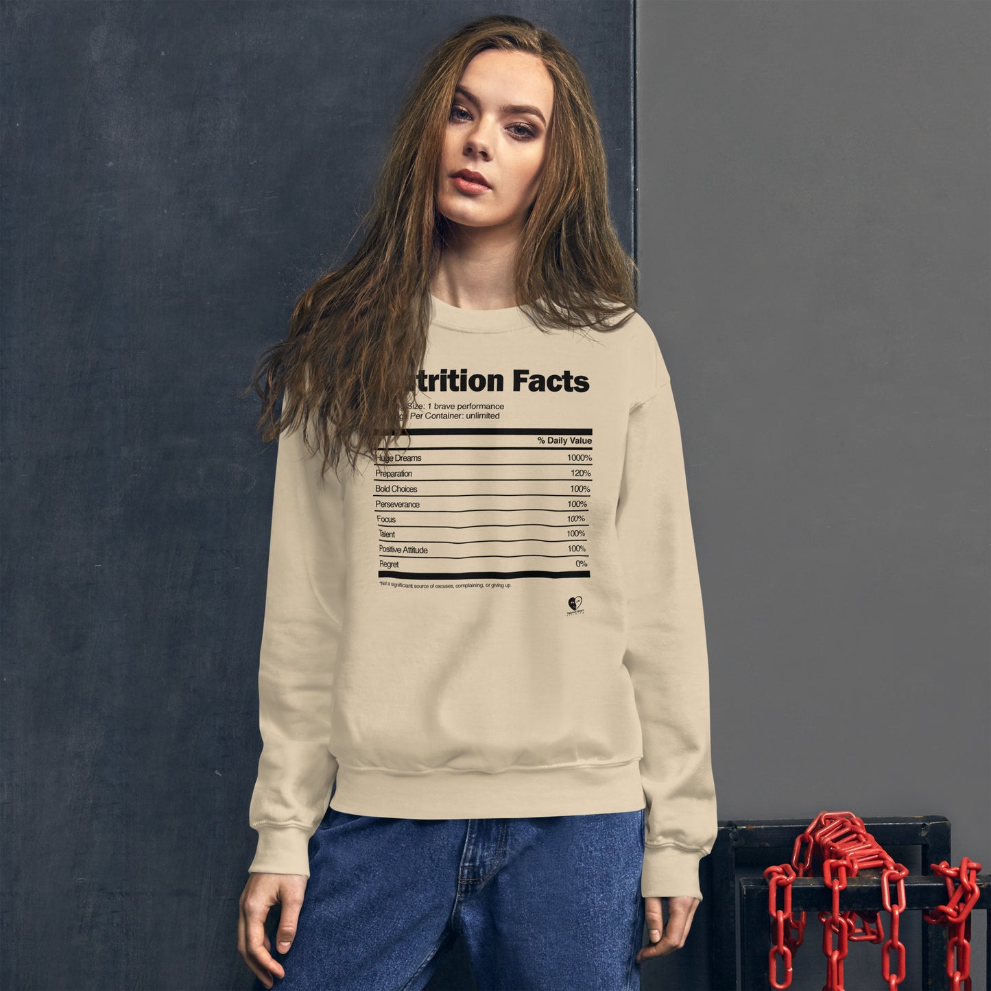 Actor Nutrition Facts - Printed Staple Unisex Crewneck Sweatshirt