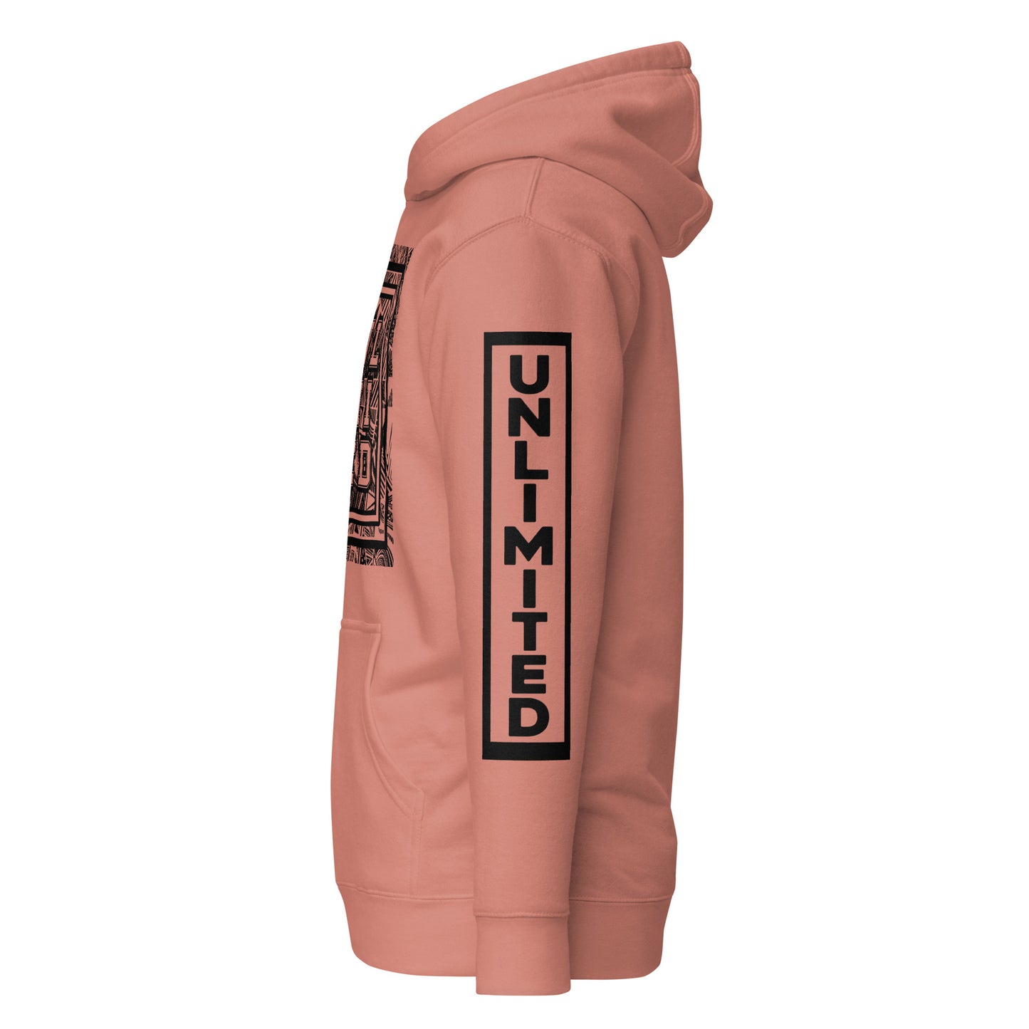 Unlimited - Sleeves Printed Premium Unisex Hoodie