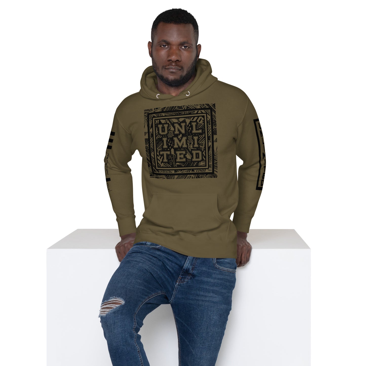 Unlimited - Sleeves Printed Premium Unisex Hoodie
