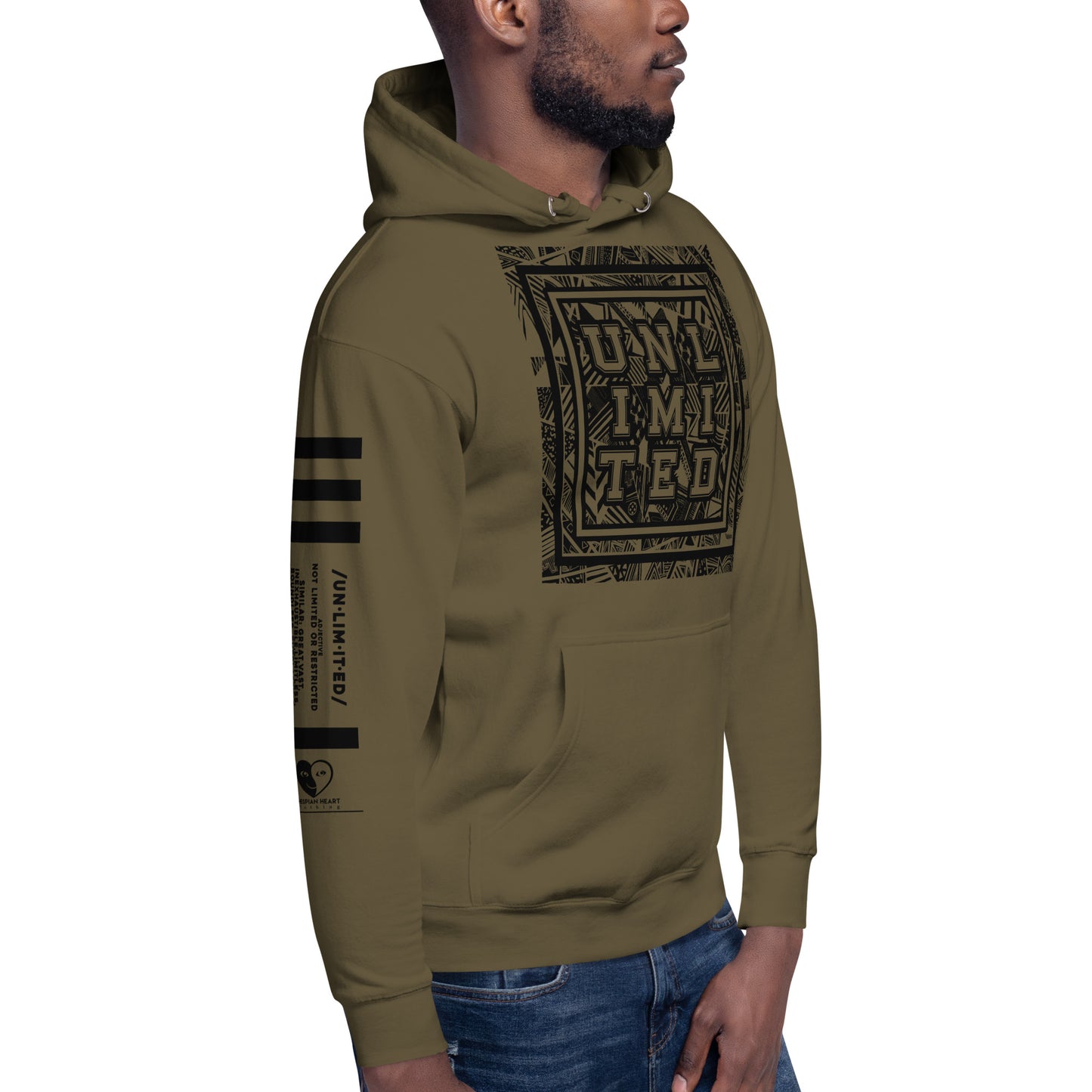 Unlimited - Sleeves Printed Premium Unisex Hoodie