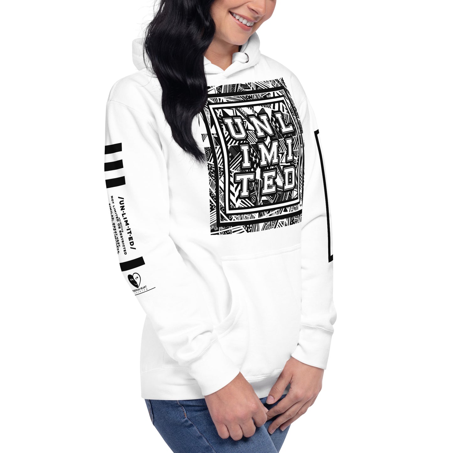 Unlimited - Sleeves Printed Premium Unisex Hoodie
