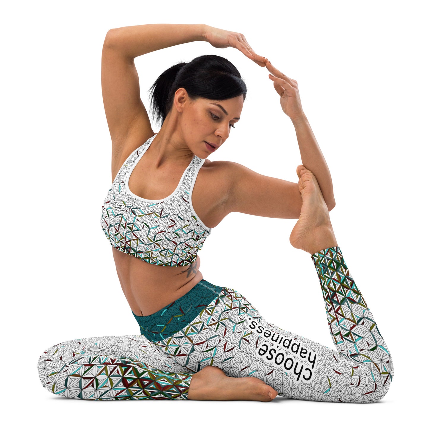 Choose Happiness - Yoga Running Workout Leggings