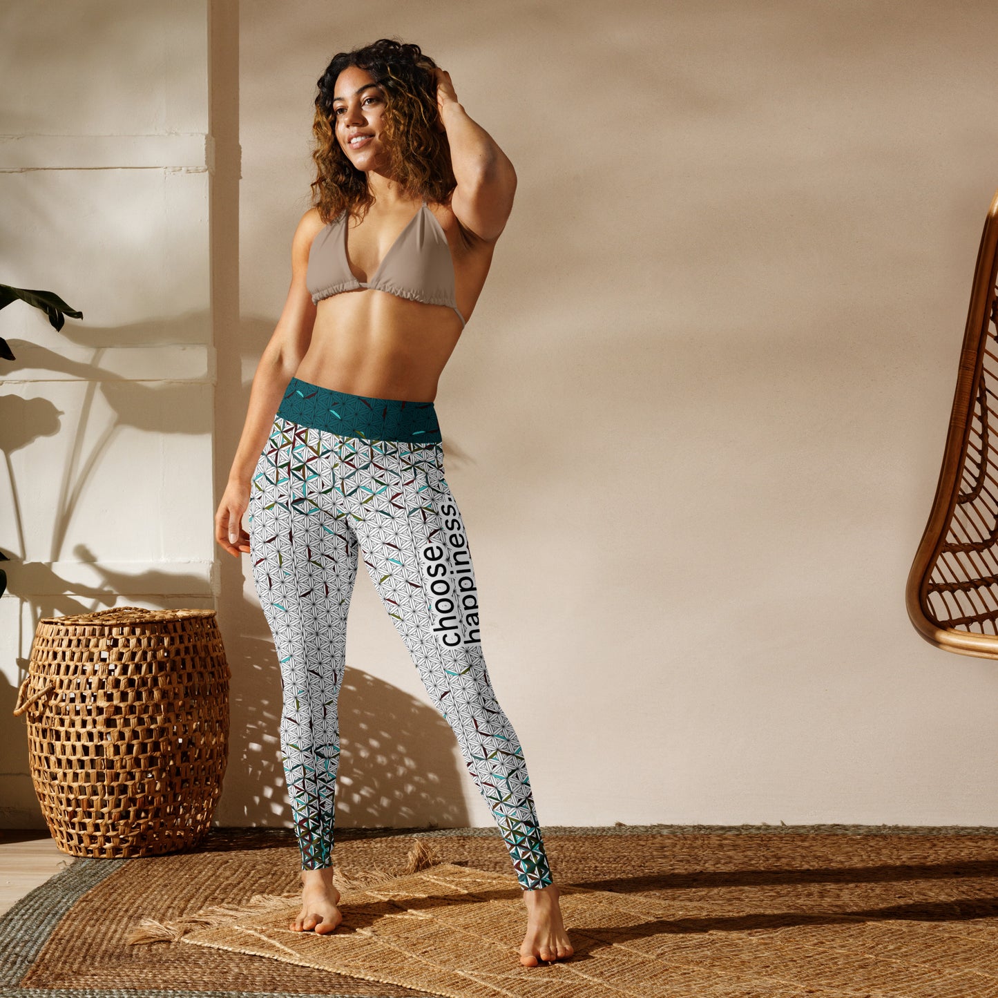 Choose Happiness - Yoga Running Workout Leggings