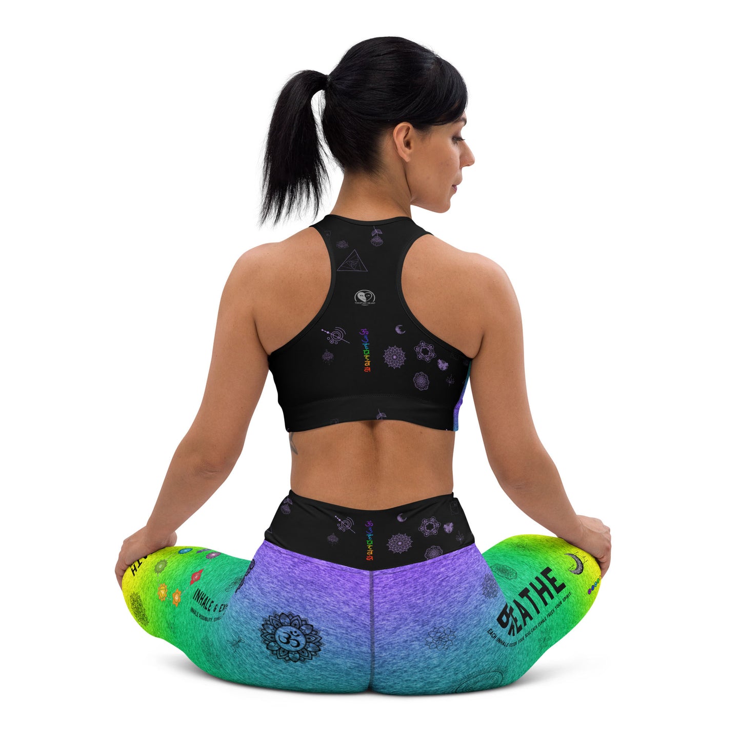Breathe Inhale Exhale | Colorful | Padded Sports Bra