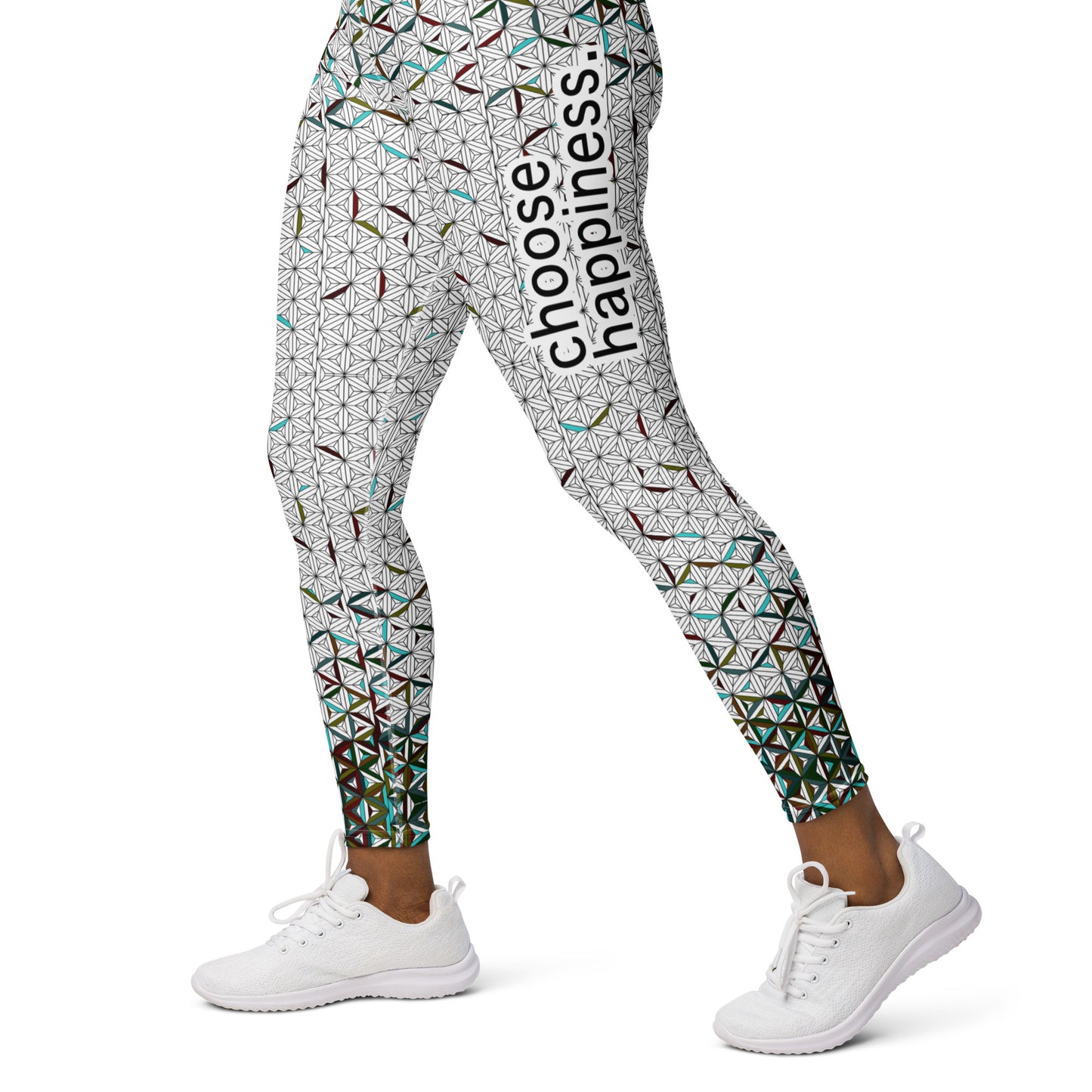 Choose Happiness - Yoga Running Workout Leggings