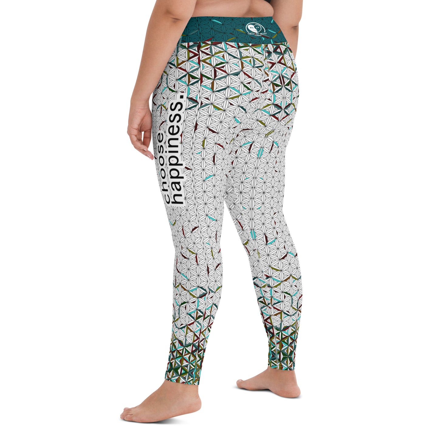 Choose Happiness - Yoga Running Workout Leggings