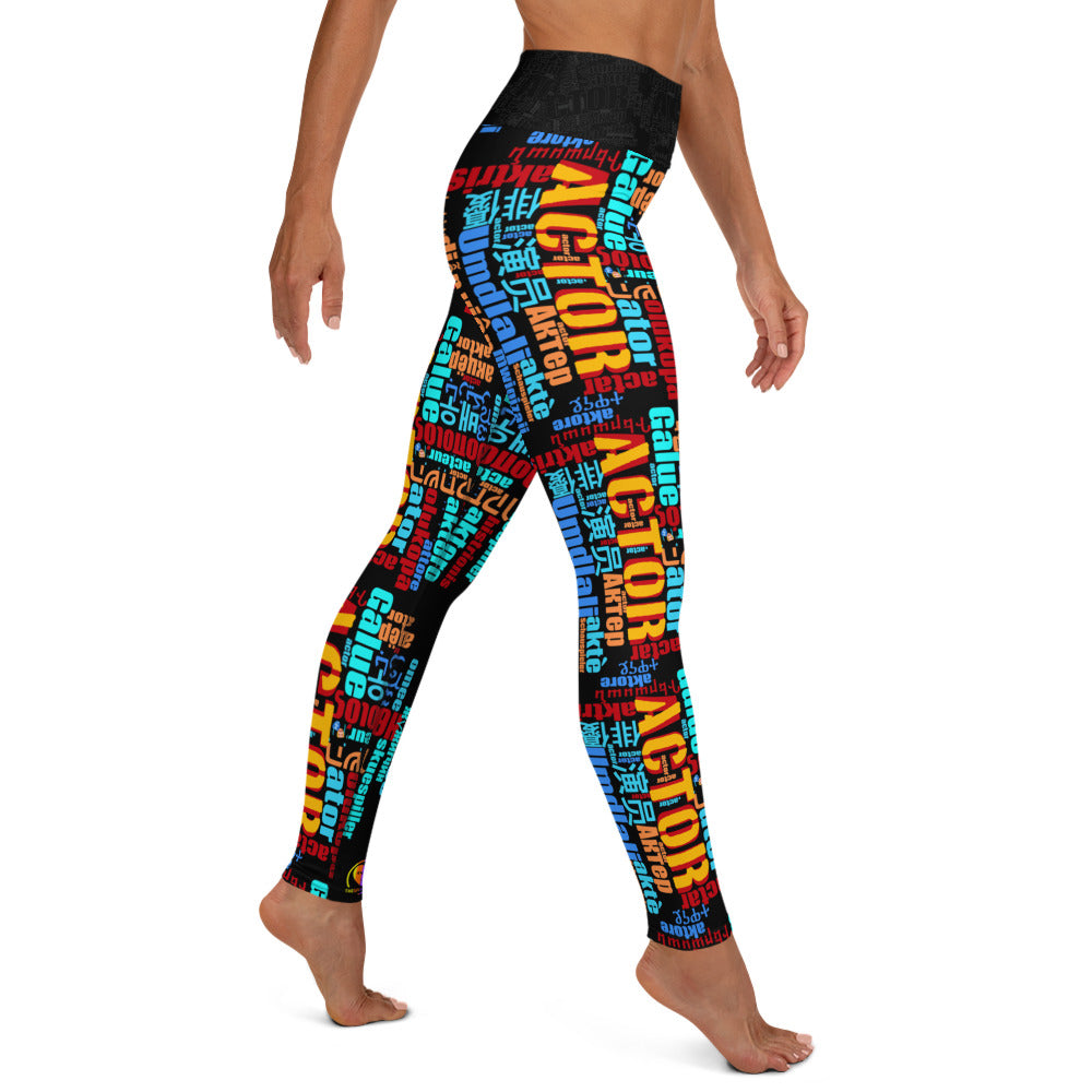 Gifts for Actors  Languages Yoga Running Workout Leggings – THESPIAN HEART  CLOTHING
