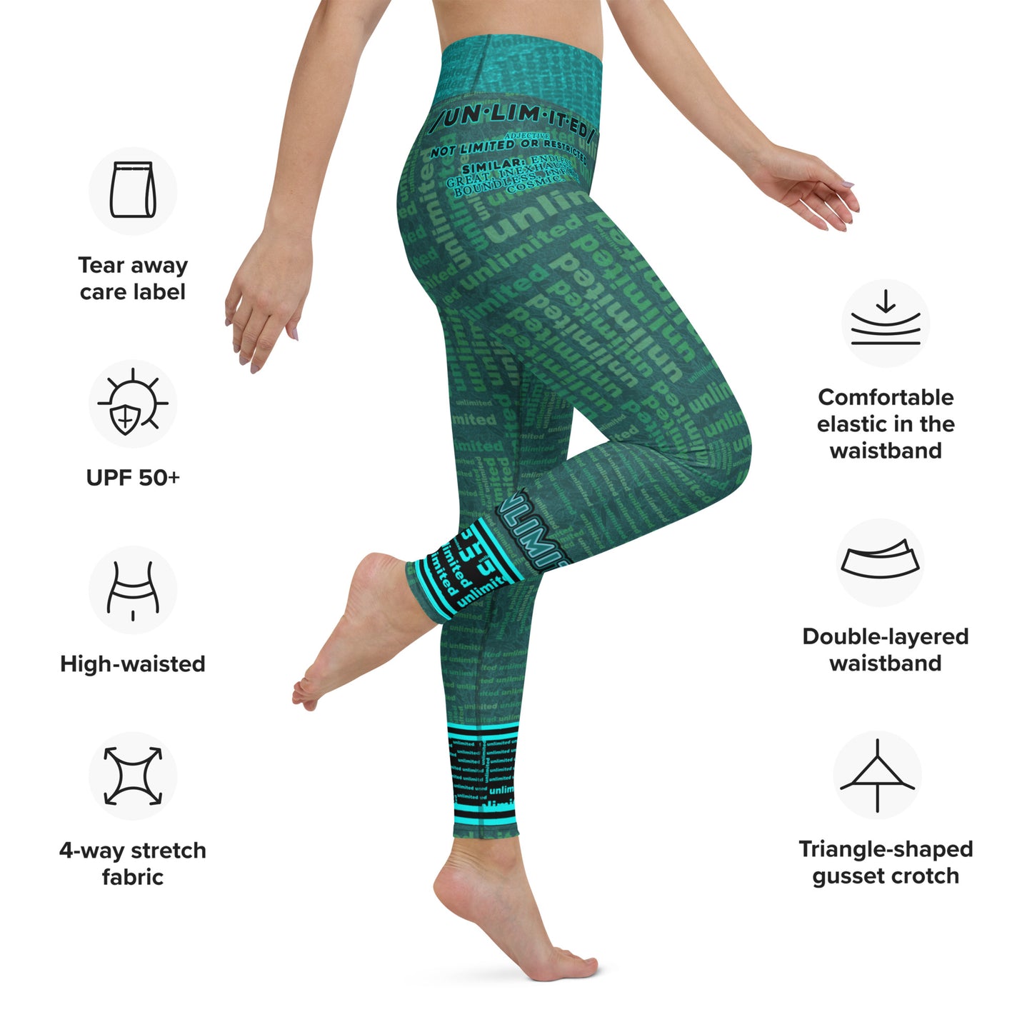 Unlimited Green - Yoga Running Lounging Leggings