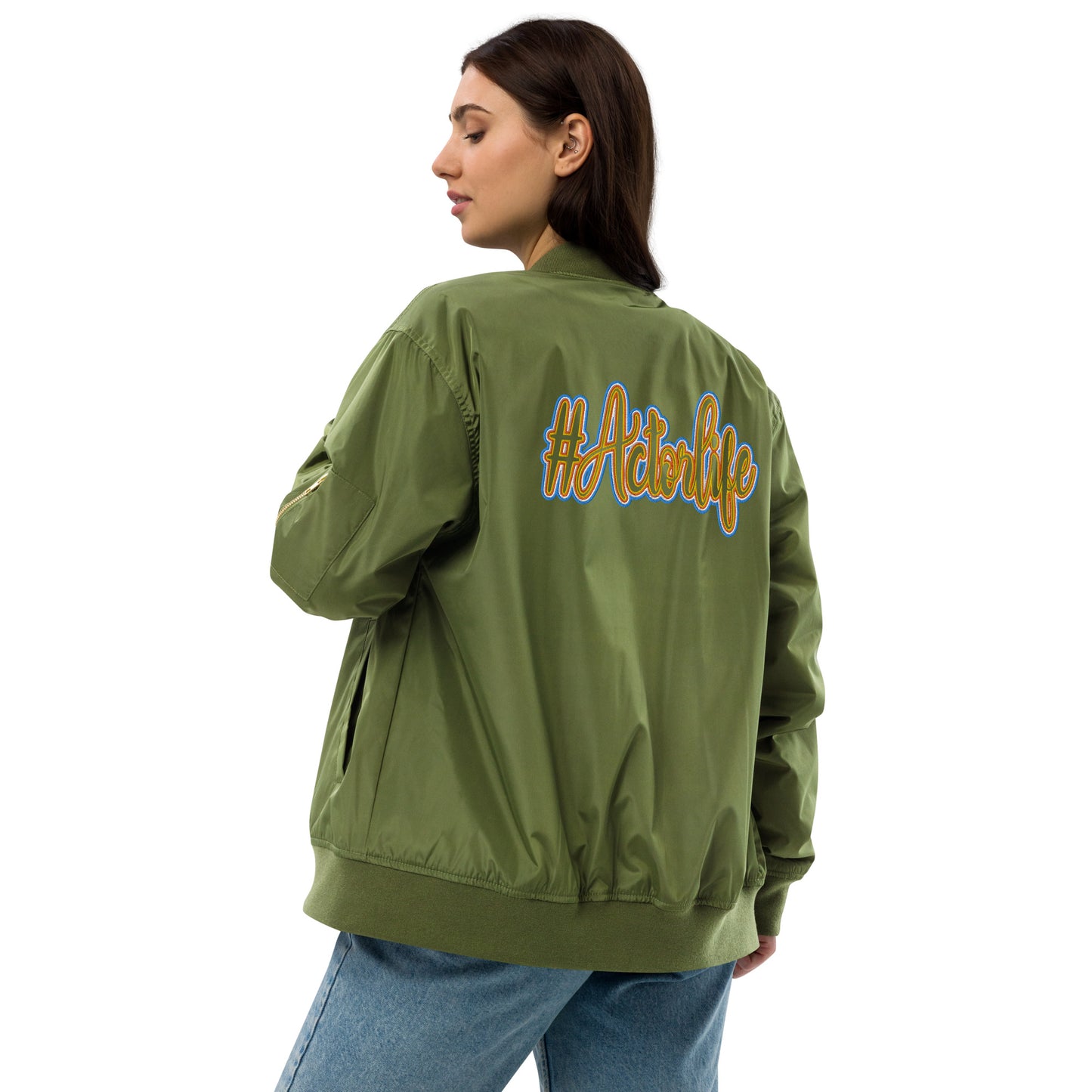 #Actorlife Embroidered Premium Recycled Bomber Jacket