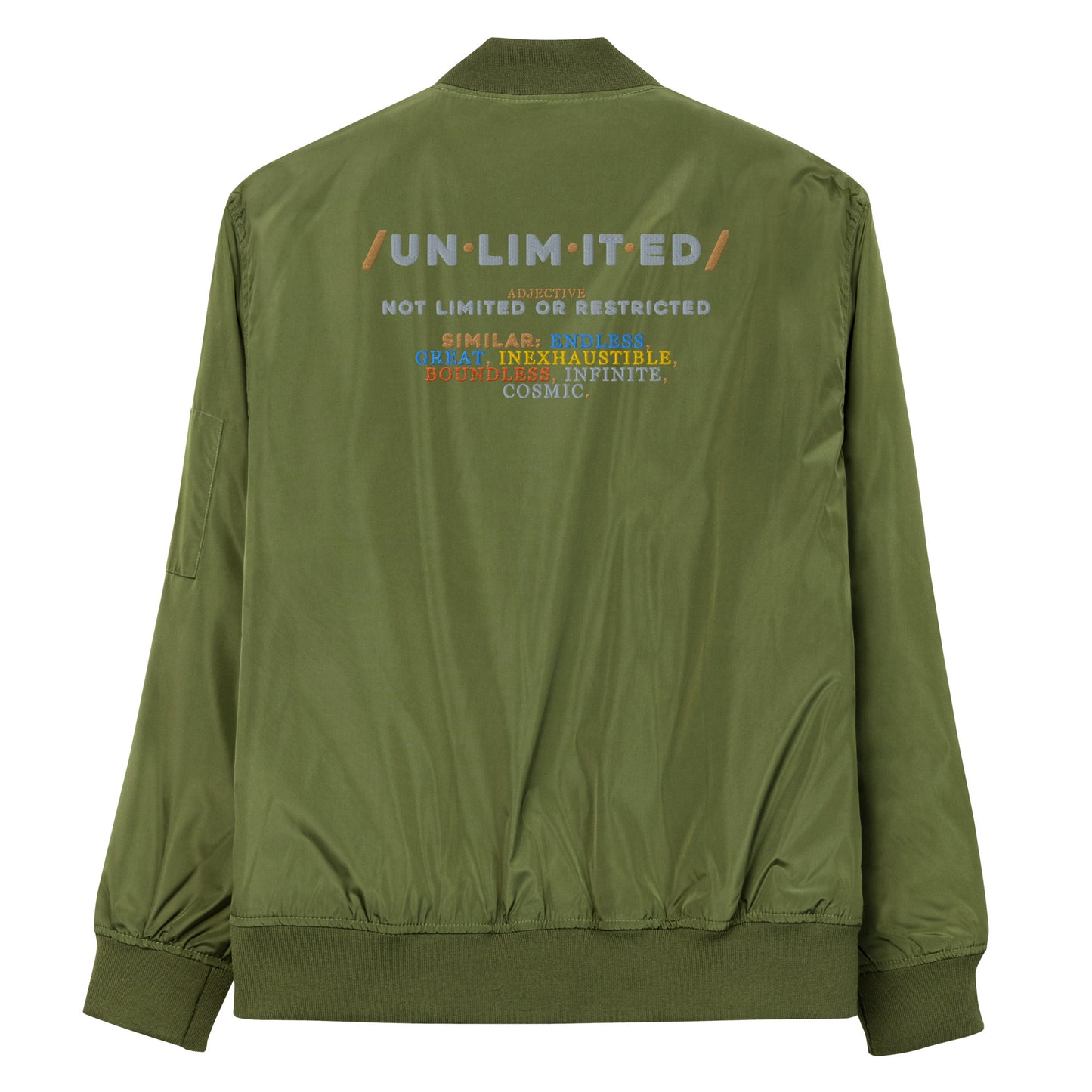 Unlimited Premium recycled bomber jacket