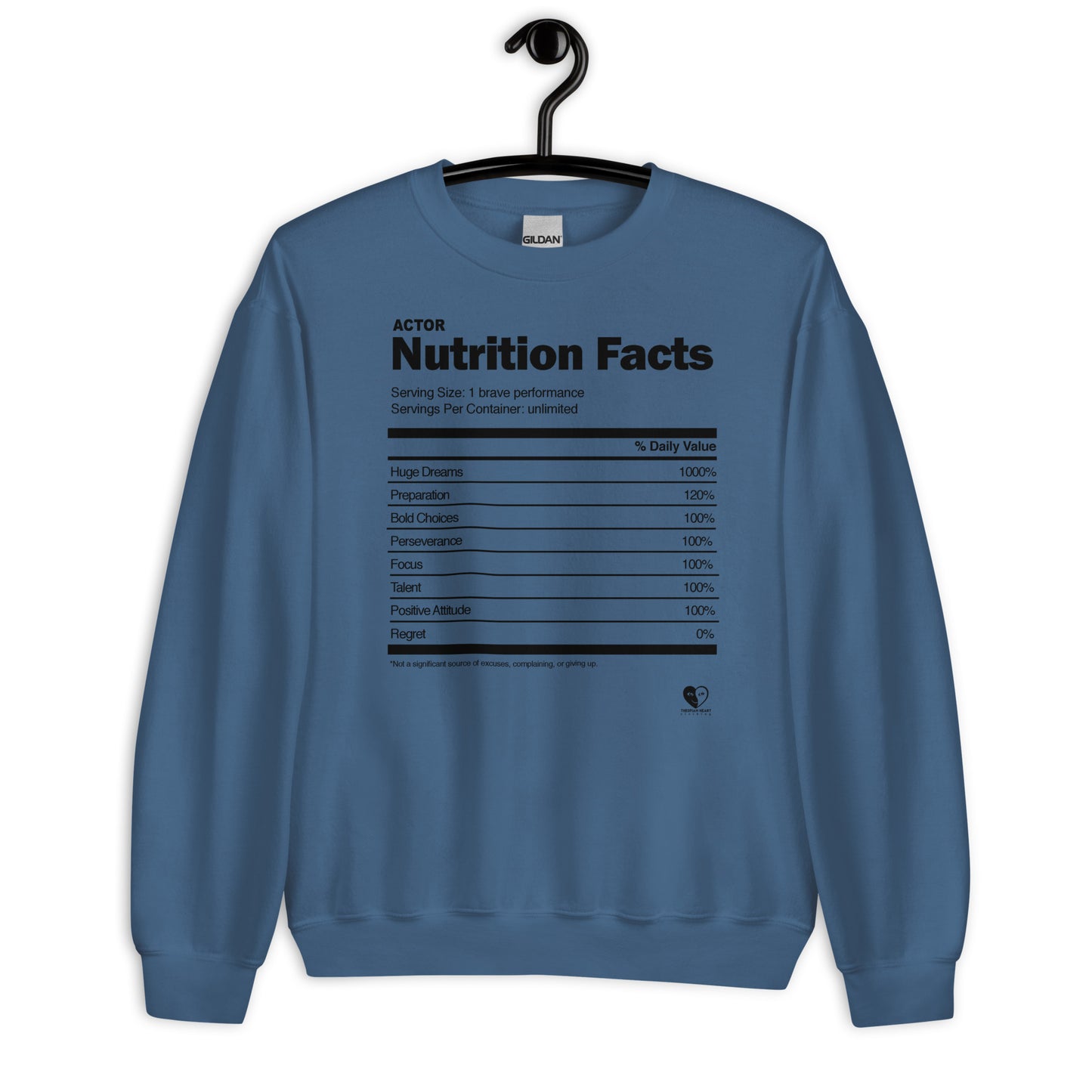 Actor Nutrition Facts - Printed Staple Unisex Crewneck Sweatshirt
