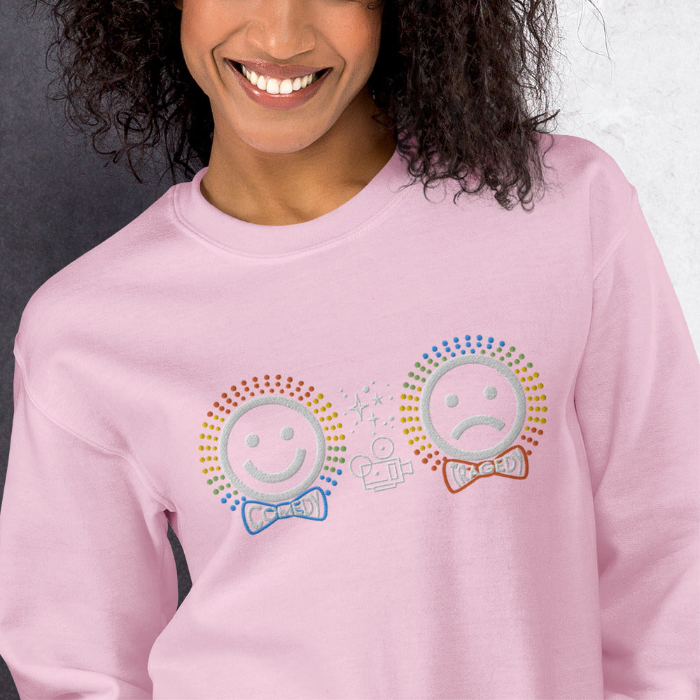 Comedy Tragedy - Embroidered Staple Unisex Crewneck Sweatshirt