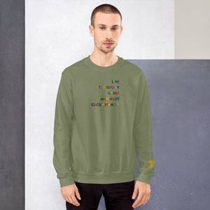 Live Truthfully Colorful - Embroidered Staple Unisex Crewneck Sweatshirt