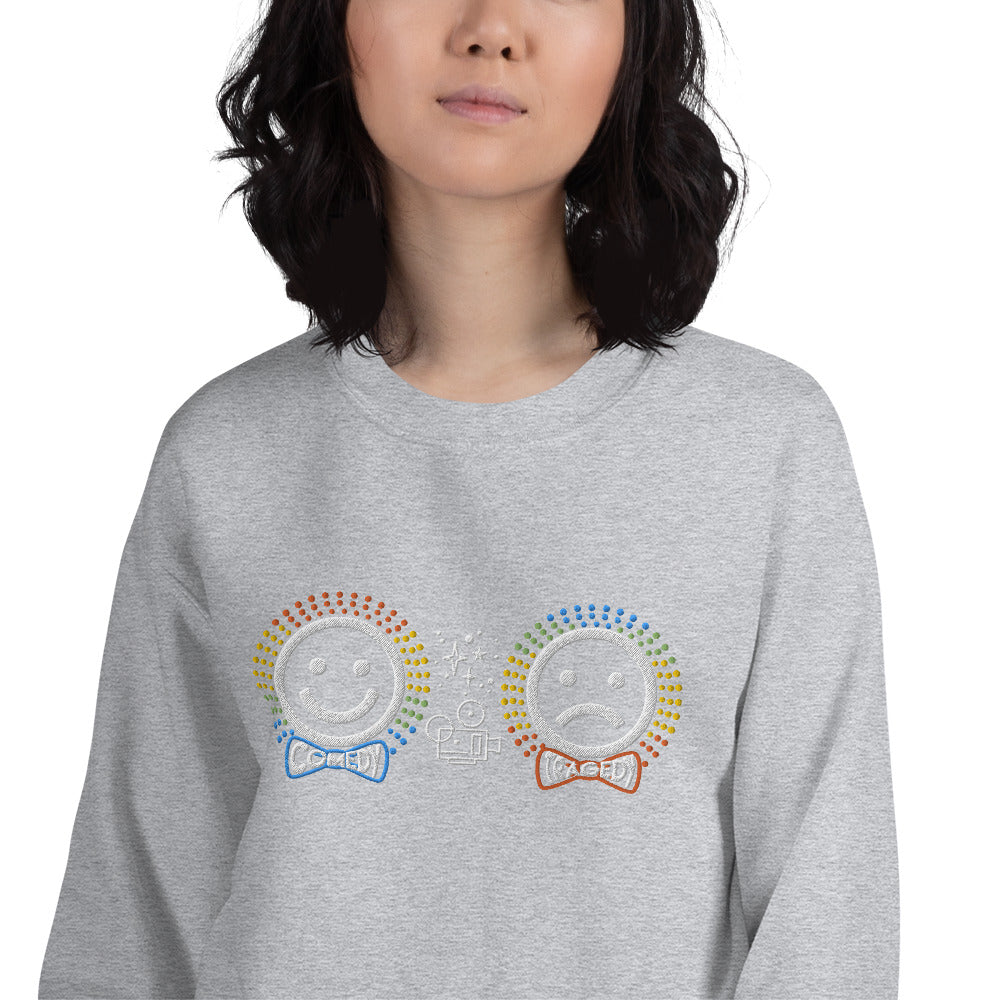 Comedy Tragedy - Embroidered Staple Unisex Crewneck Sweatshirt