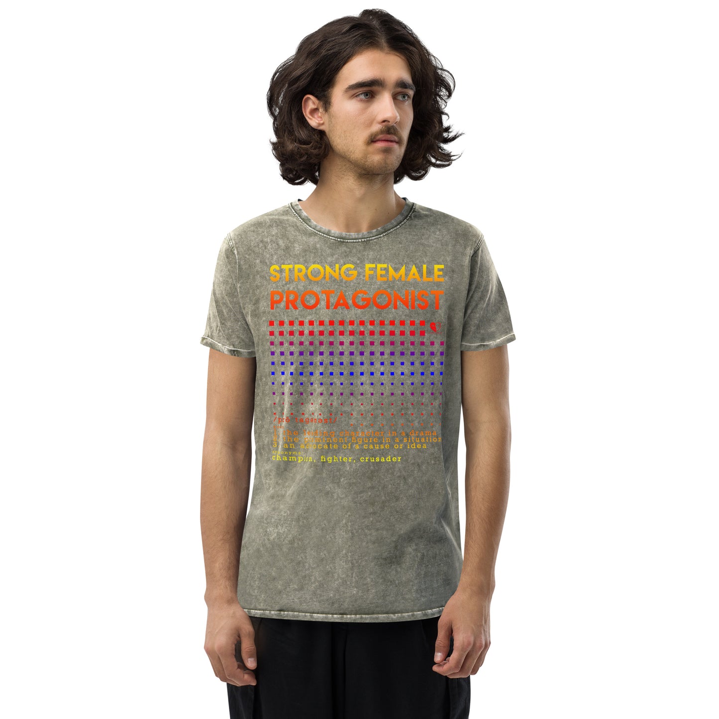 Strong Female Protagonist Sunset - Denim T-Shirt