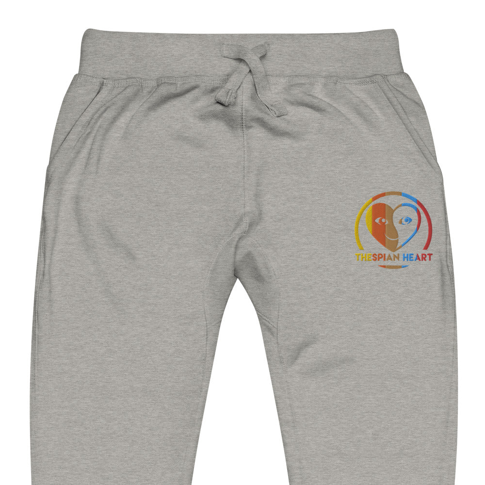 Thespian Heart Logo Colorful Stripes - Unisex Fleece Sweatpants Joggers