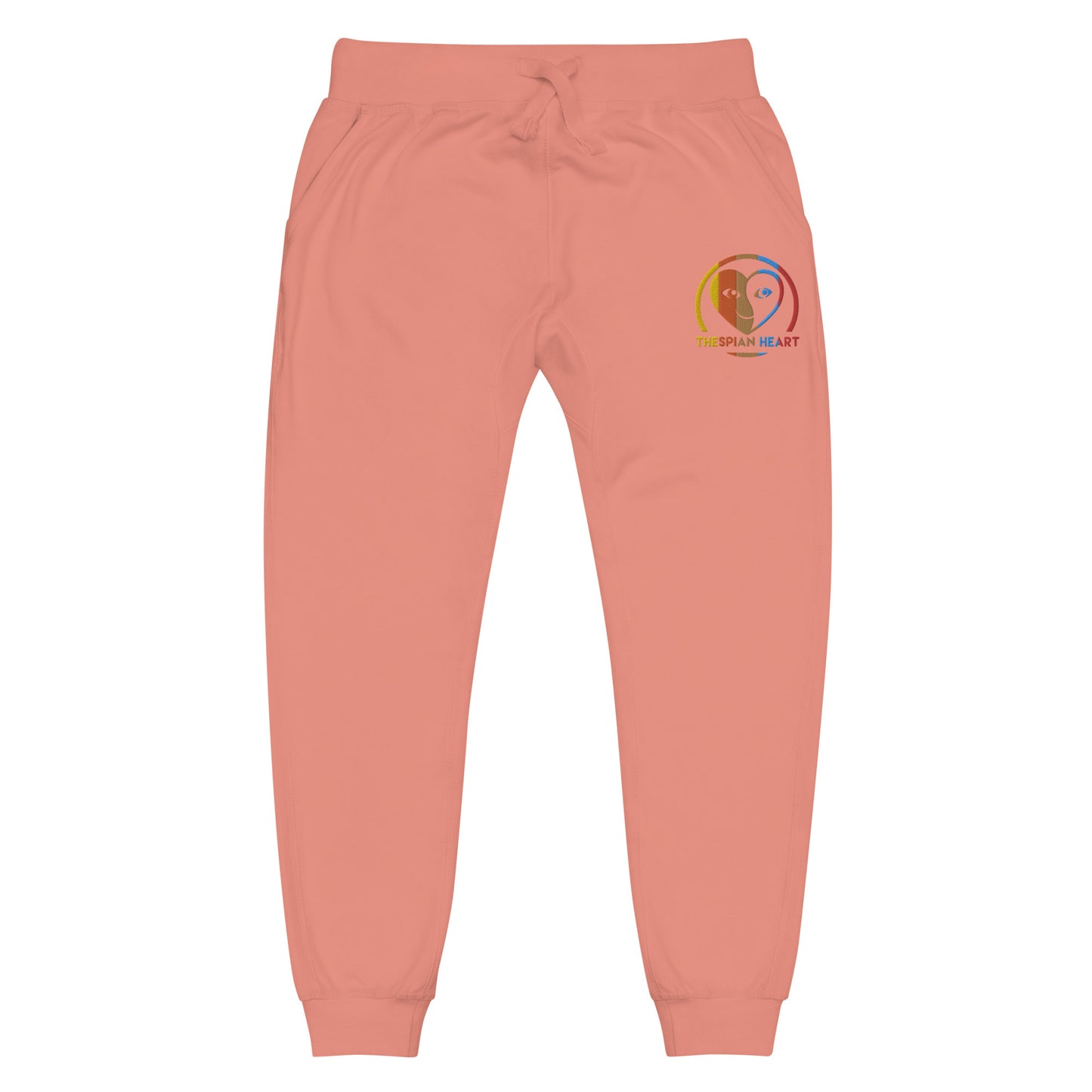 Thespian Heart Logo Colorful Stripes - Unisex Fleece Sweatpants Joggers