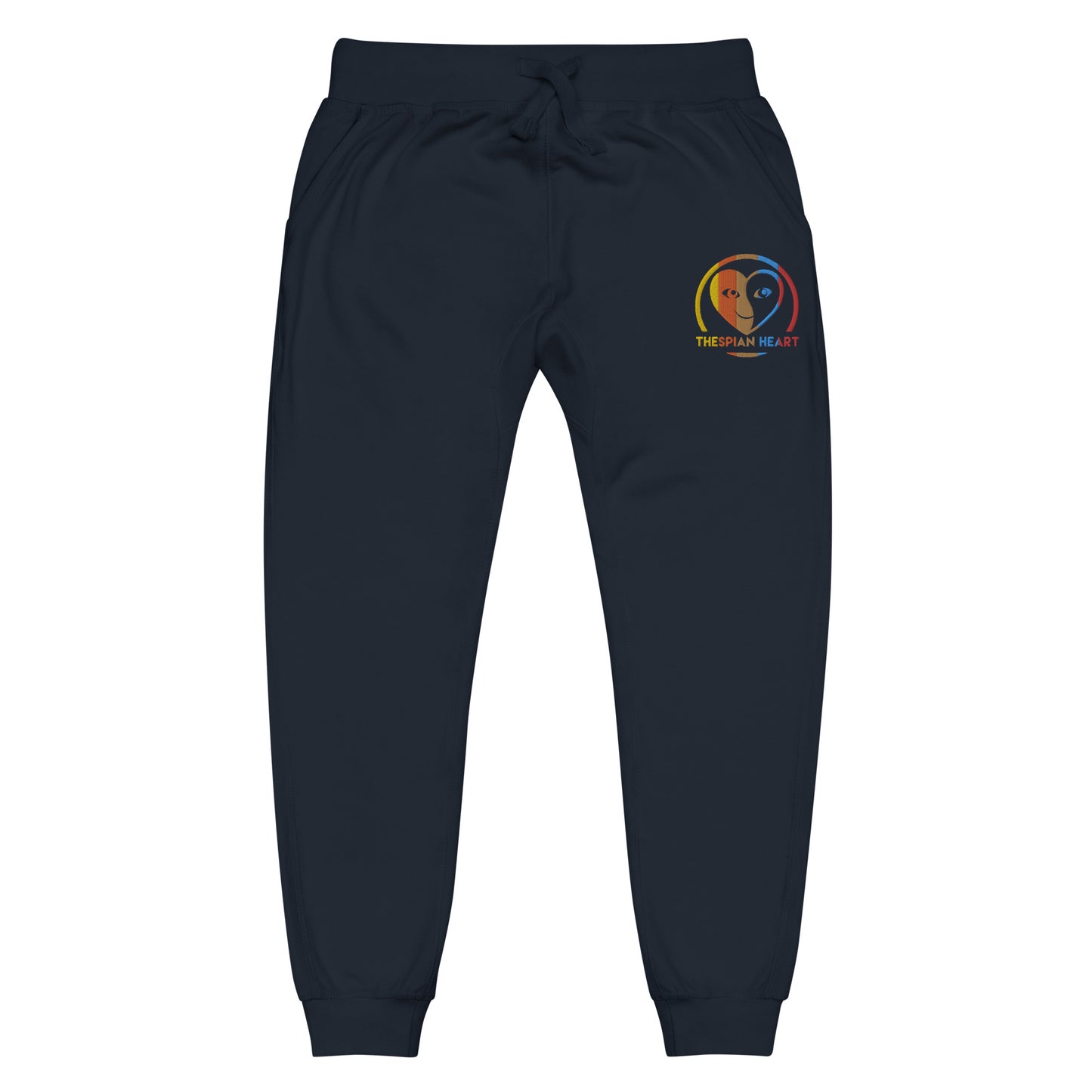 Thespian Heart Logo Colorful Stripes - Unisex Fleece Sweatpants Joggers