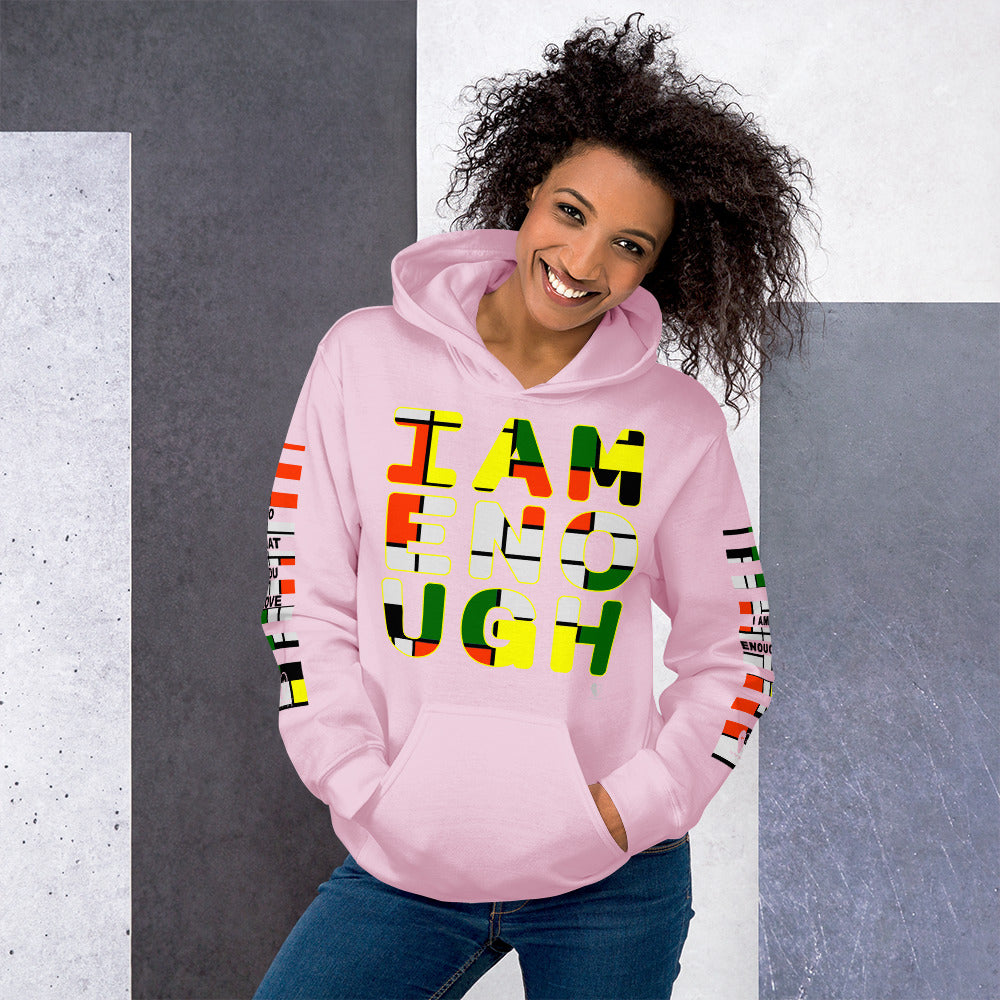 I Am Enough - Printed Sleeves Staple Unisex Hoodie