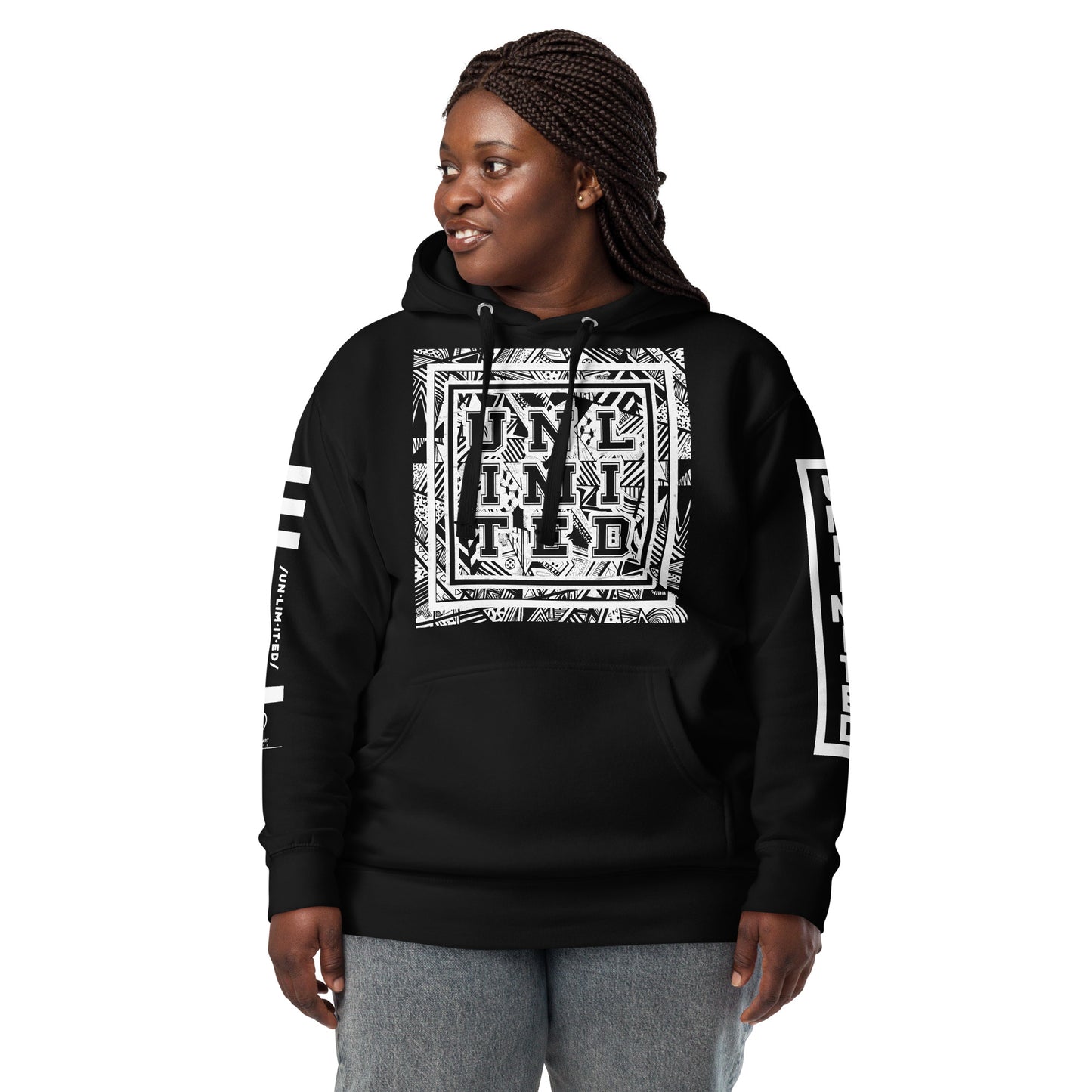 Unlimited - Sleeves Printed Premium Unisex Hoodie