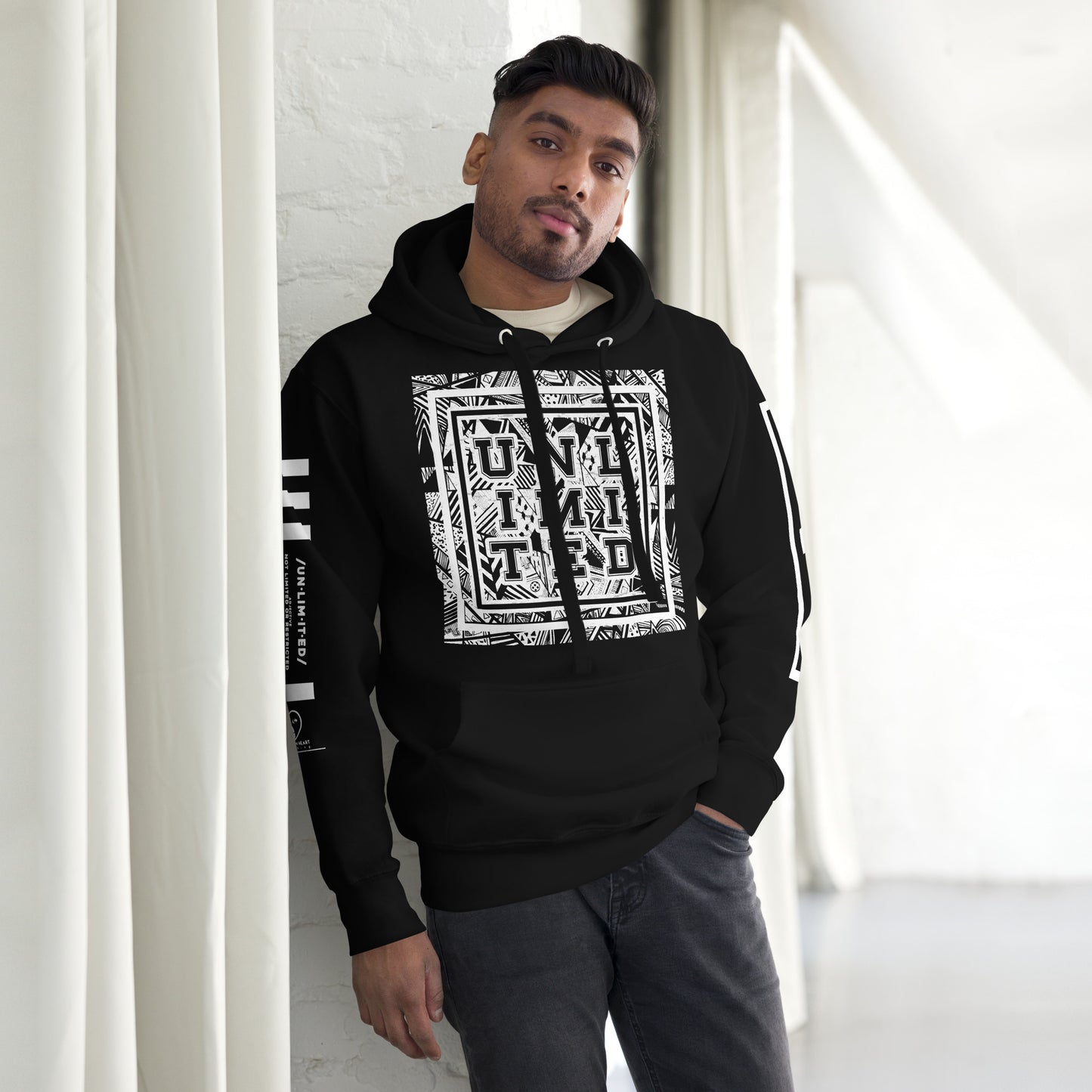 Unlimited - Sleeves Printed Premium Unisex Hoodie