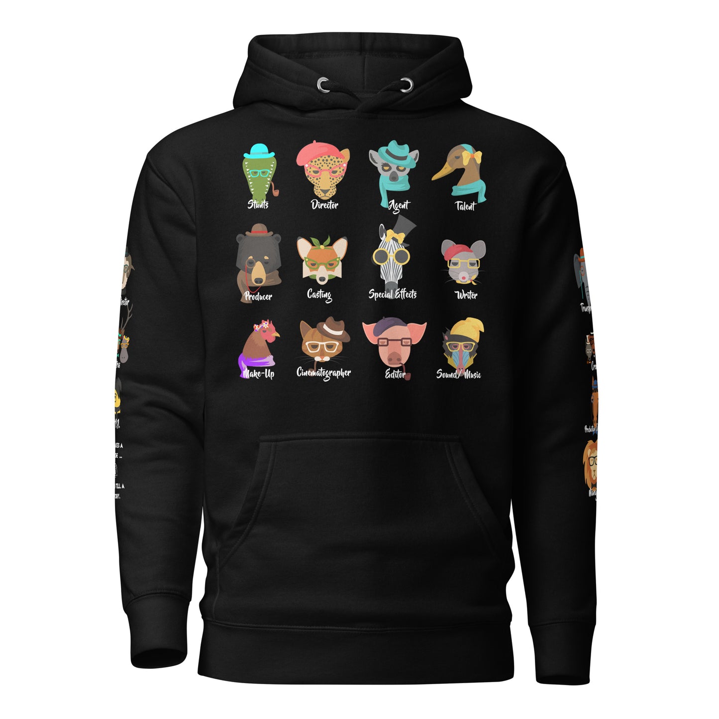 It Takes A Village - Animals - Printed Premium Unisex Hoodie