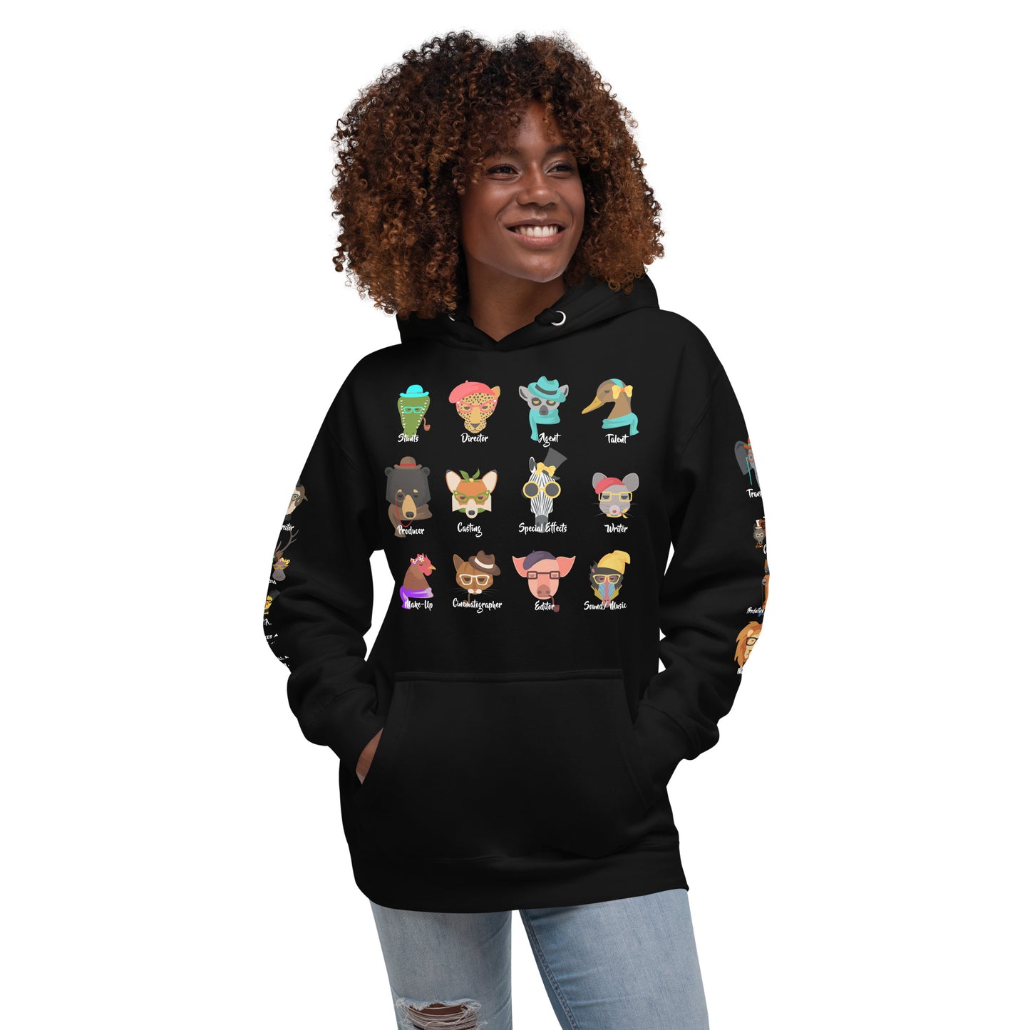 It Takes A Village - Animals - Printed Premium Unisex Hoodie