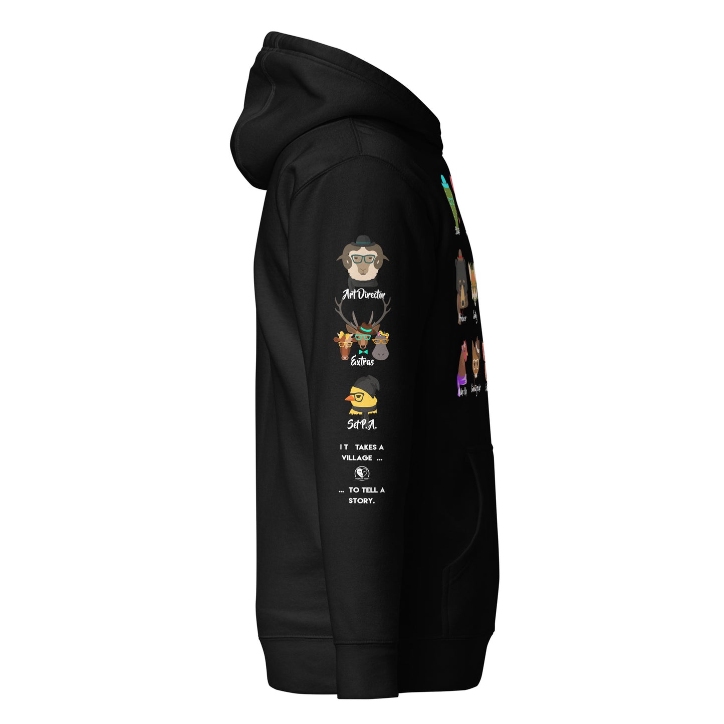 It Takes A Village - Animals - Printed Premium Unisex Hoodie