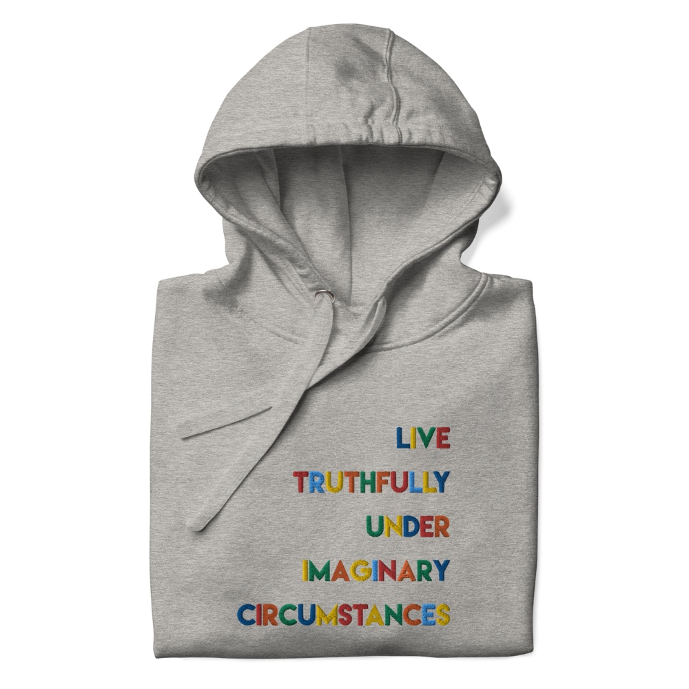 Live Truthfully Colorful - Embroidered Premium Unisex Hoodie
