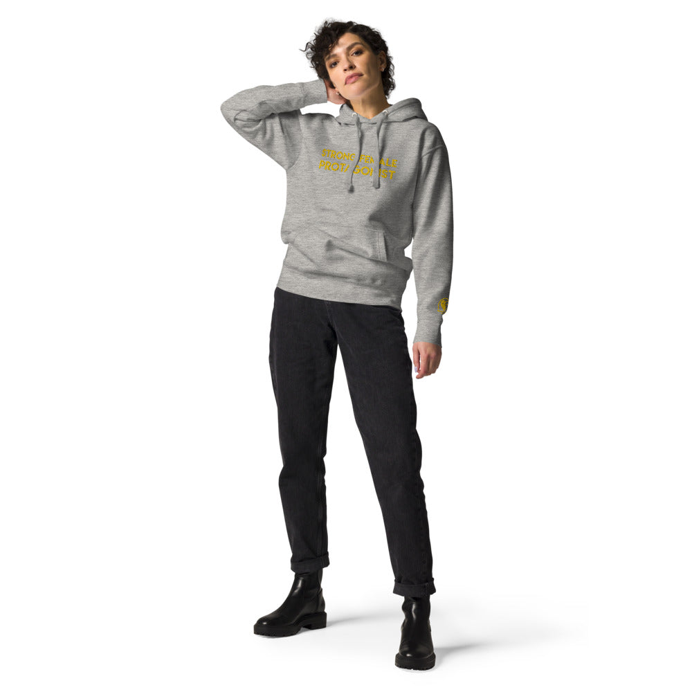 Strong Female Protagonist - Yellow Embroidered Premium Unisex Hoodie