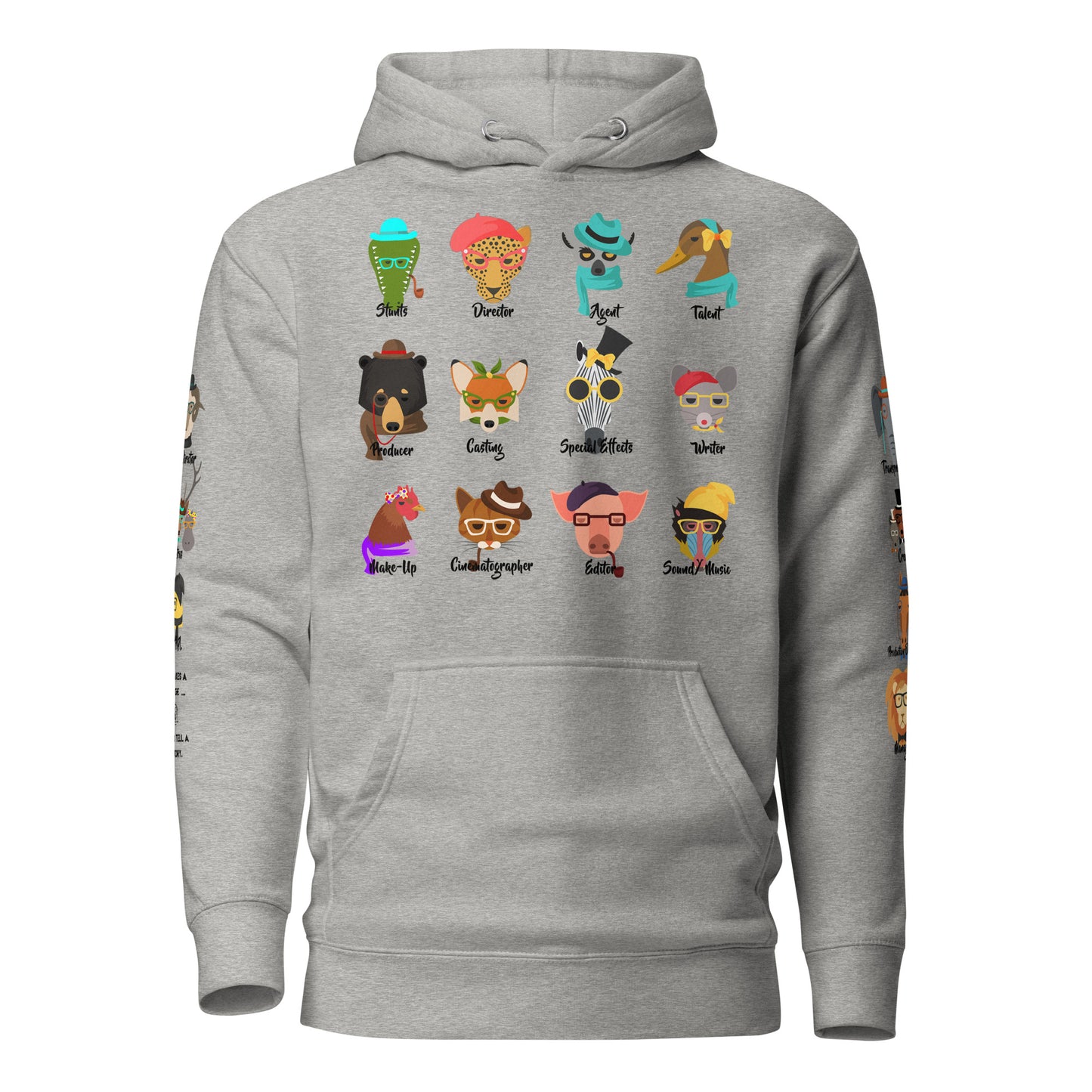 It Takes A Village - Animals - Printed Premium Unisex Hoodie