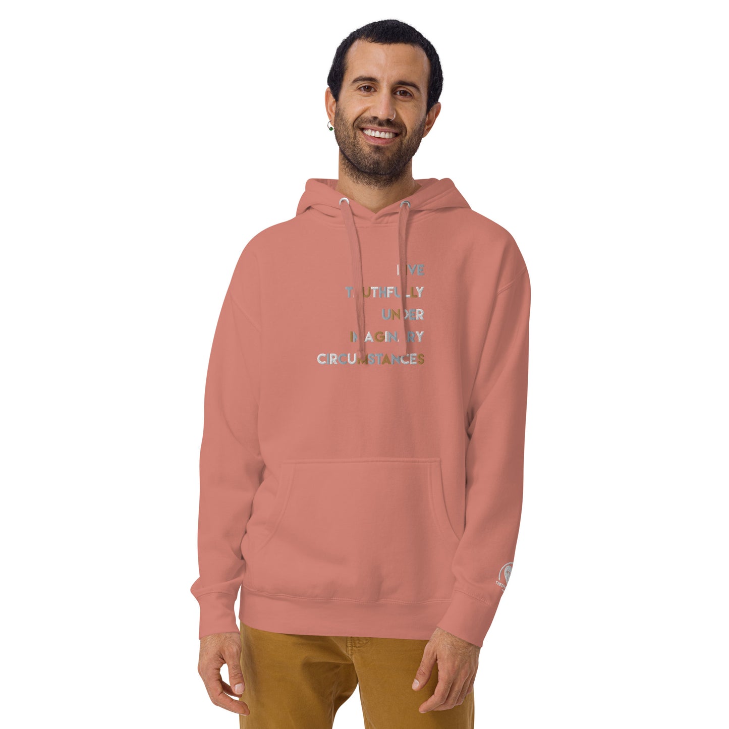 Live Truthfully Colorful - Embroidered Premium Unisex Hoodie