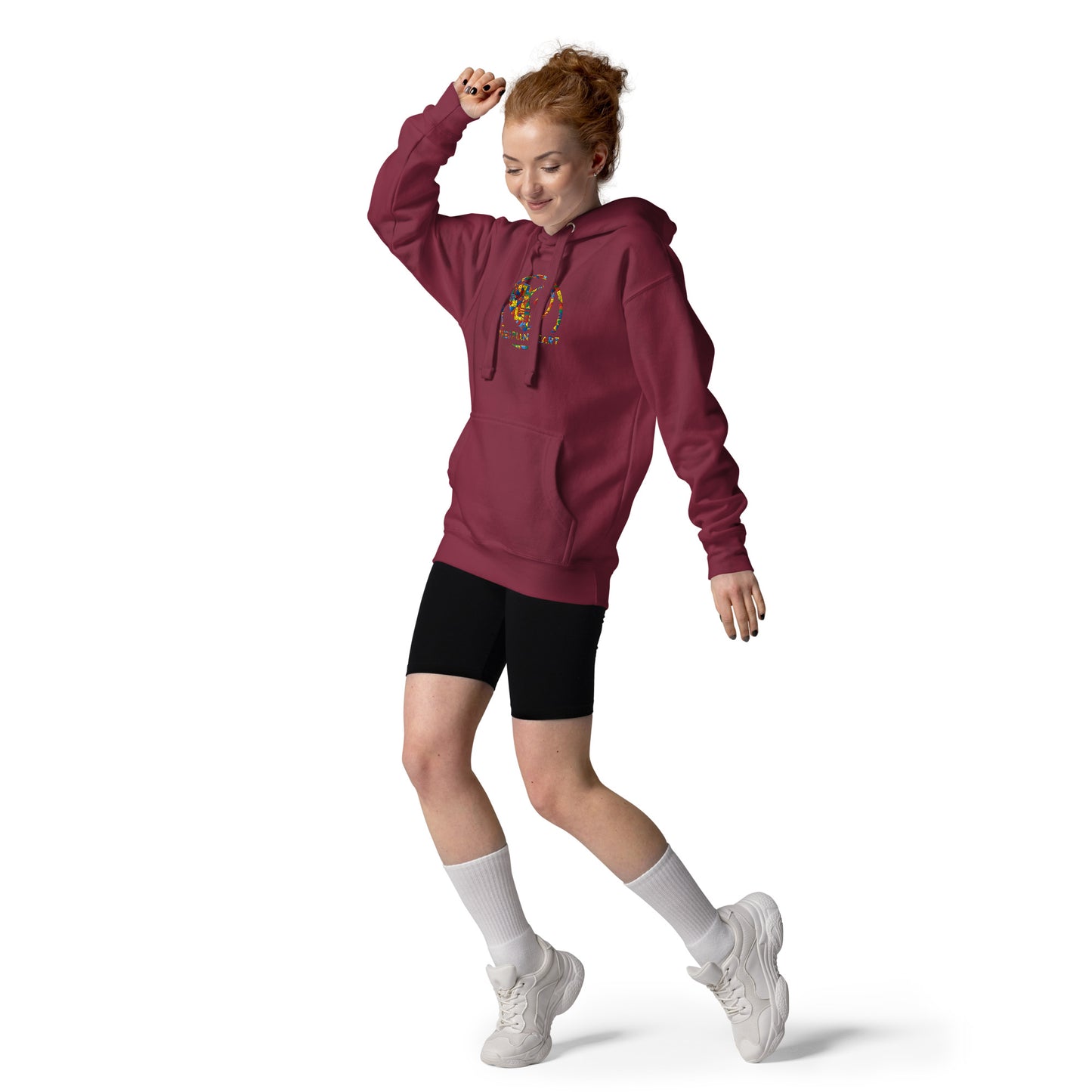 Thespian Heart Logo - Colorful Embroidered Premium Unisex Hoodie