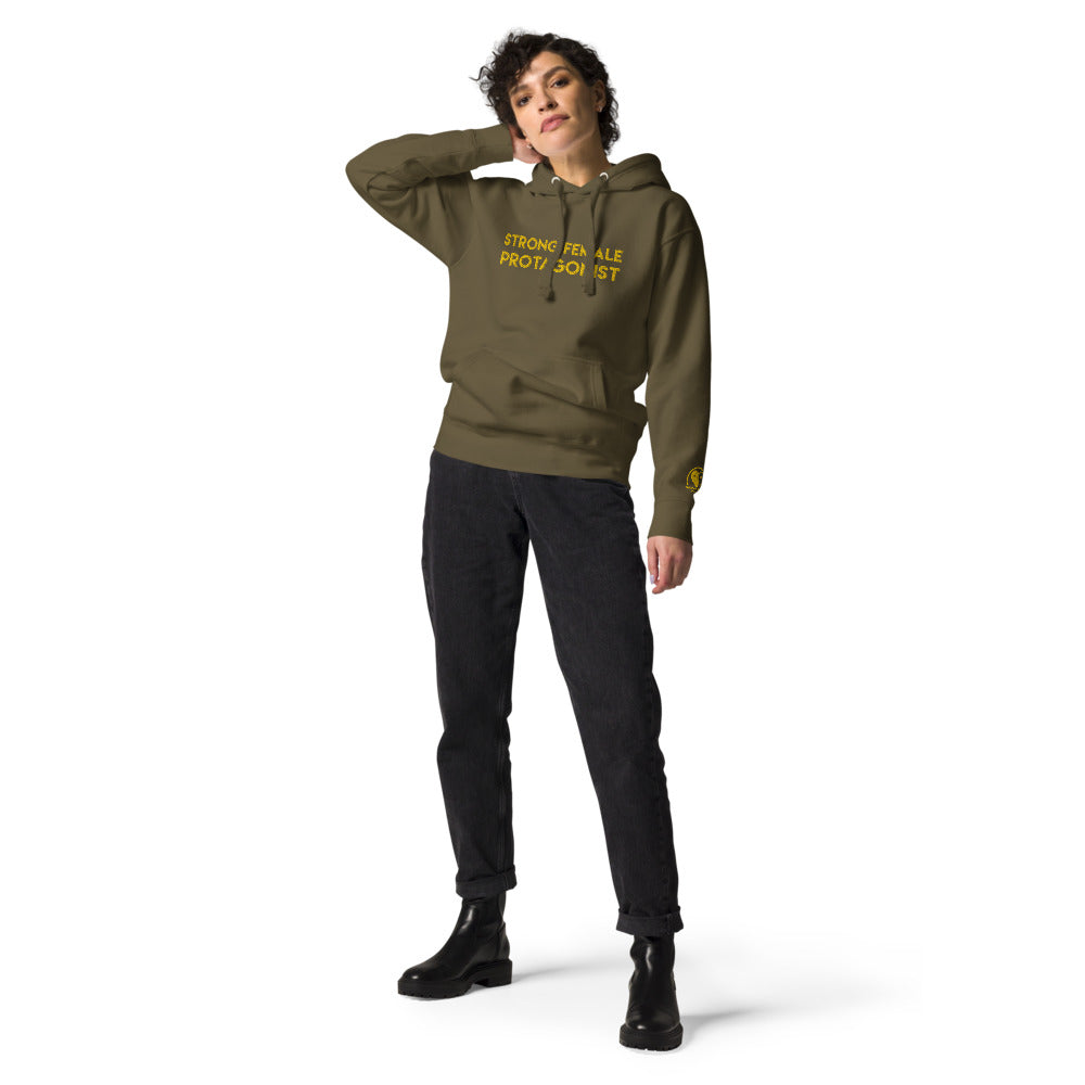 Strong Female Protagonist - Yellow Embroidered Premium Unisex Hoodie