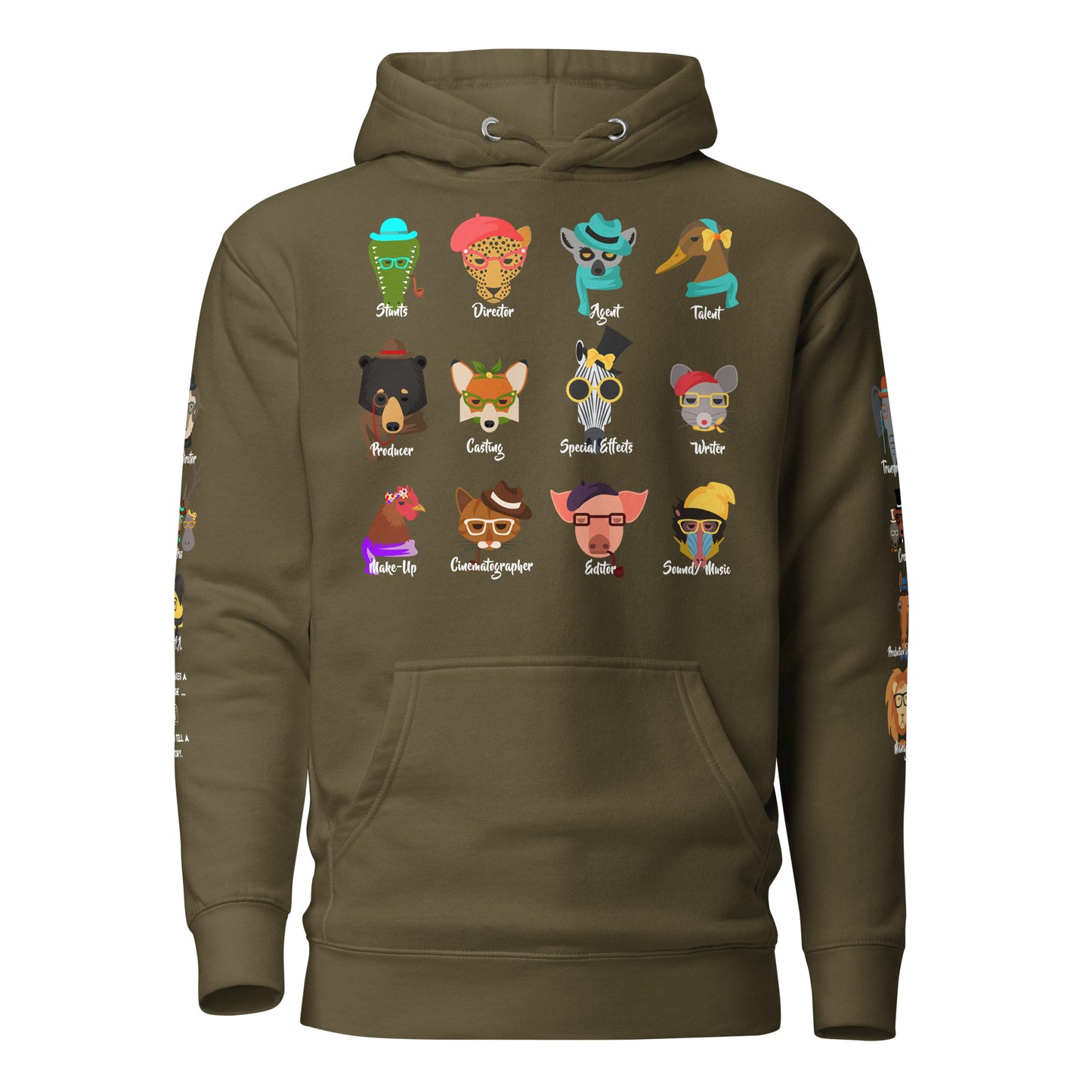 It Takes A Village - Animals - Printed Premium Unisex Hoodie