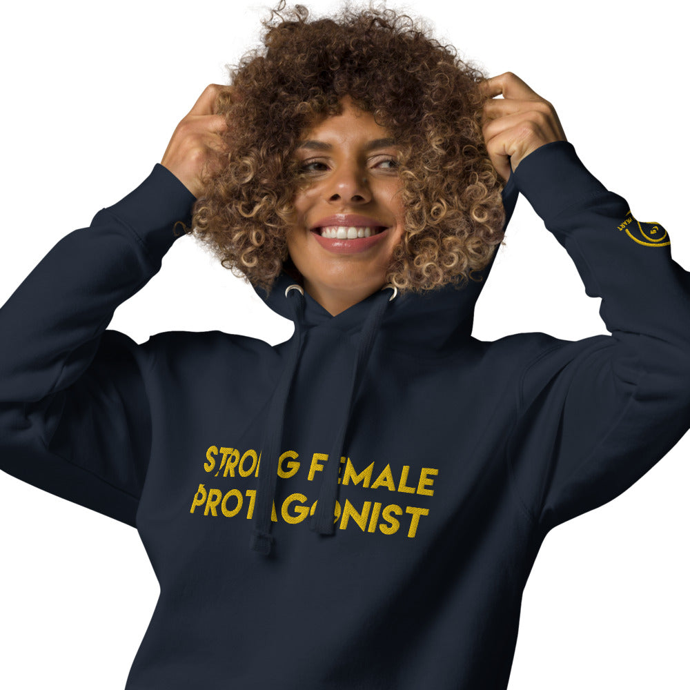 Strong Female Protagonist - Yellow Embroidered Premium Unisex Hoodie