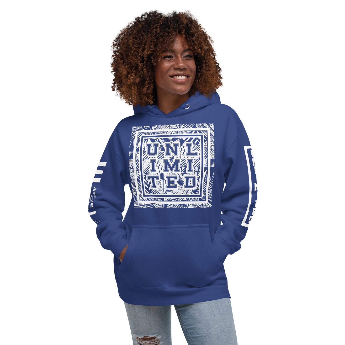 Unlimited - Sleeves Printed Premium Unisex Hoodie