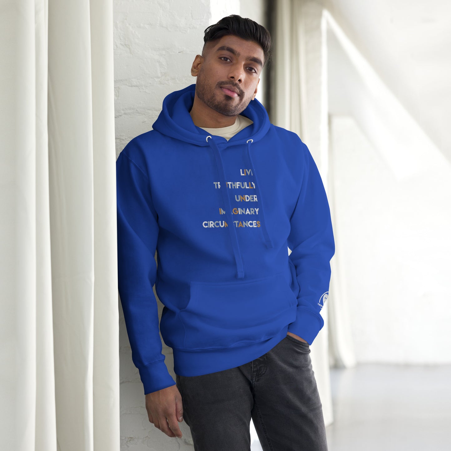 Live Truthfully Colorful - Embroidered Premium Unisex Hoodie