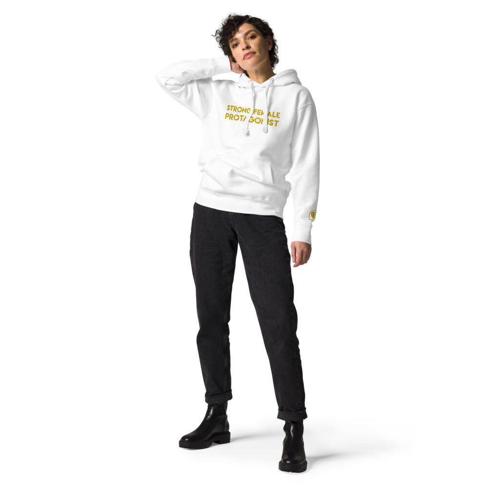 Strong Female Protagonist - Yellow Embroidered Premium Unisex Hoodie