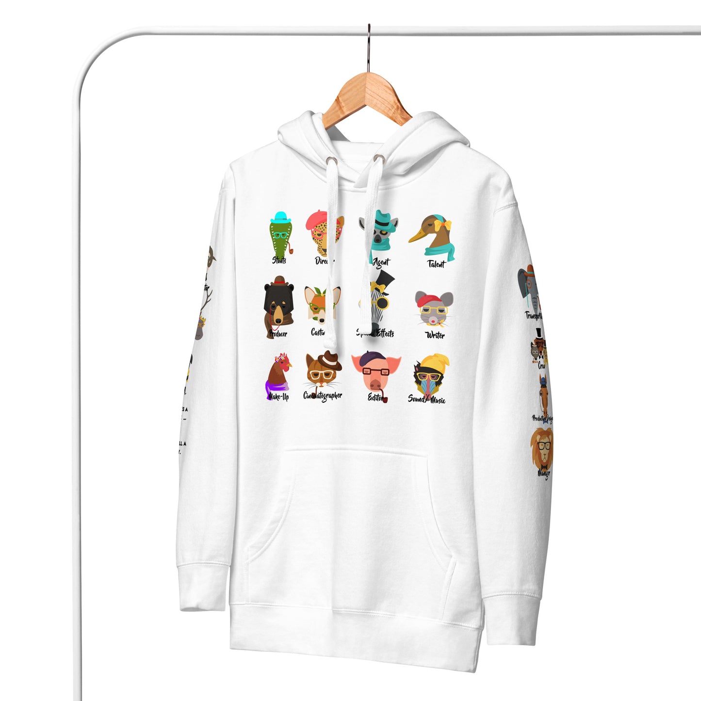 It Takes A Village - Animals - Printed Premium Unisex Hoodie