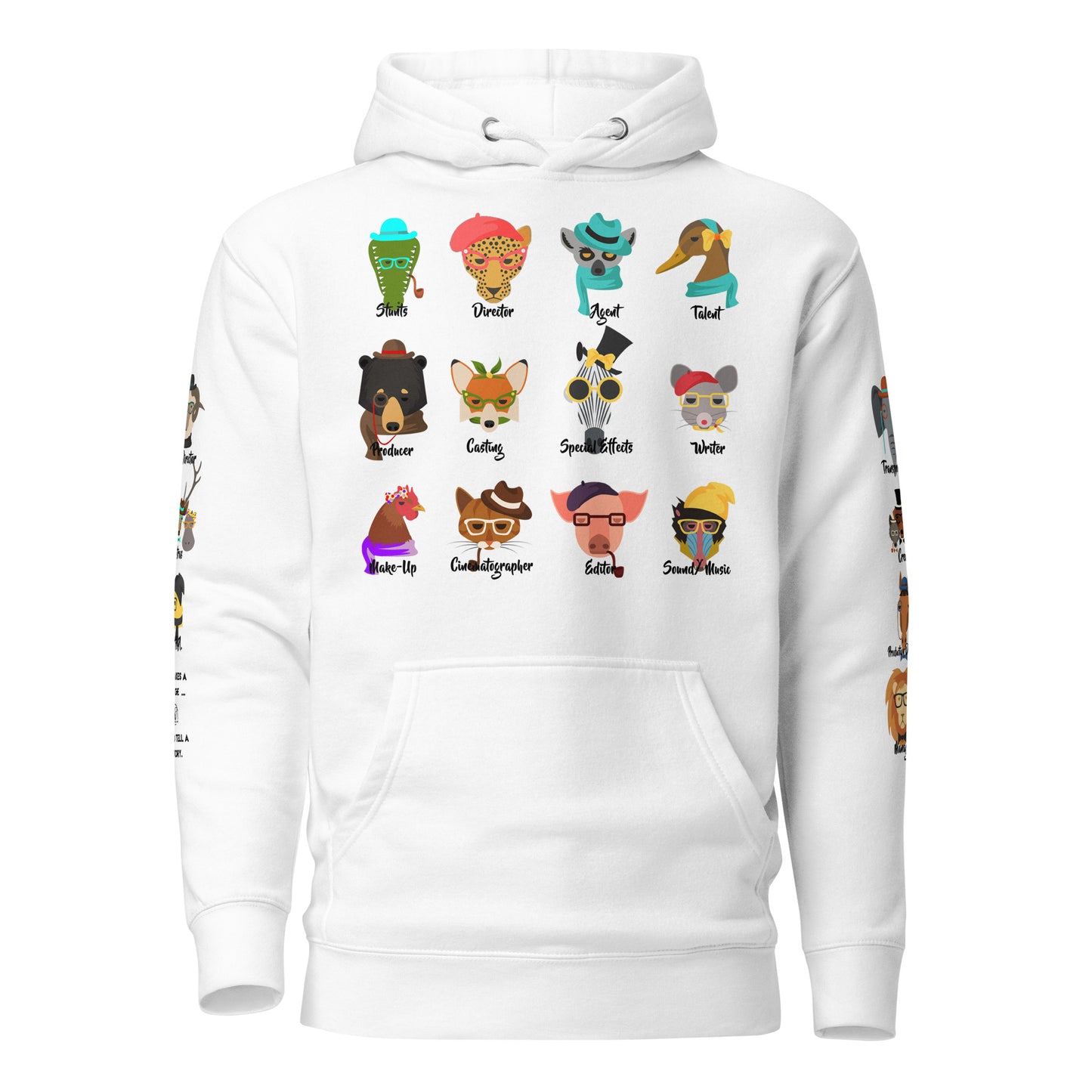 It Takes A Village - Animals - Printed Premium Unisex Hoodie