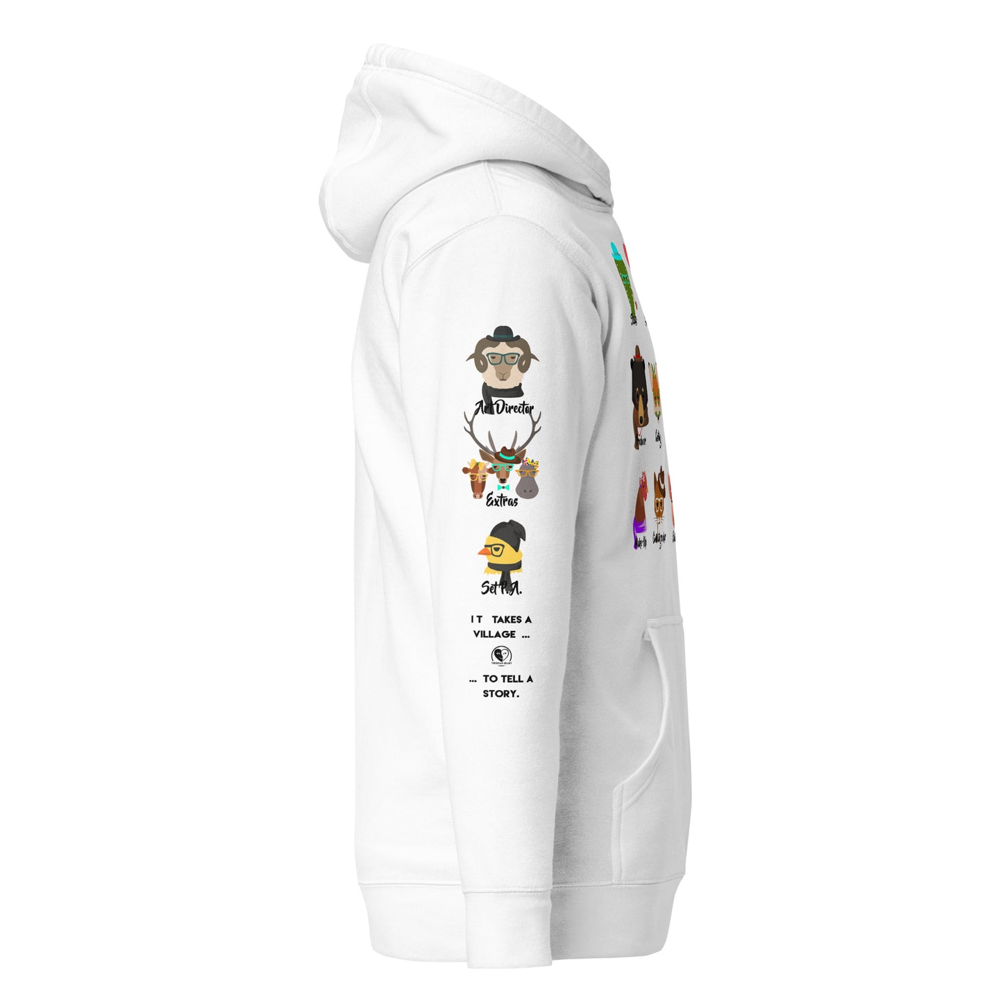 It Takes A Village - Animals - Printed Premium Unisex Hoodie