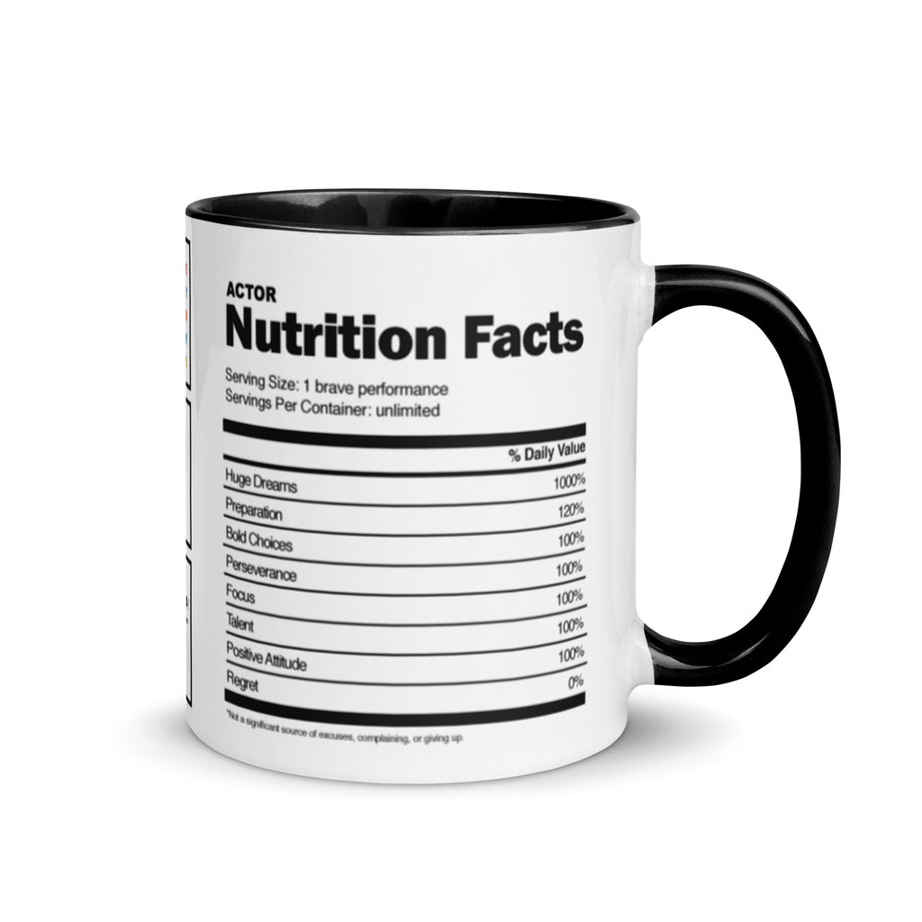 Actor Nutrition Facts -11oz Coffee & Tea Mug