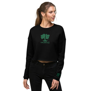 I Am Unlimited Tree - Embroidered Crop Top Sweatshirt