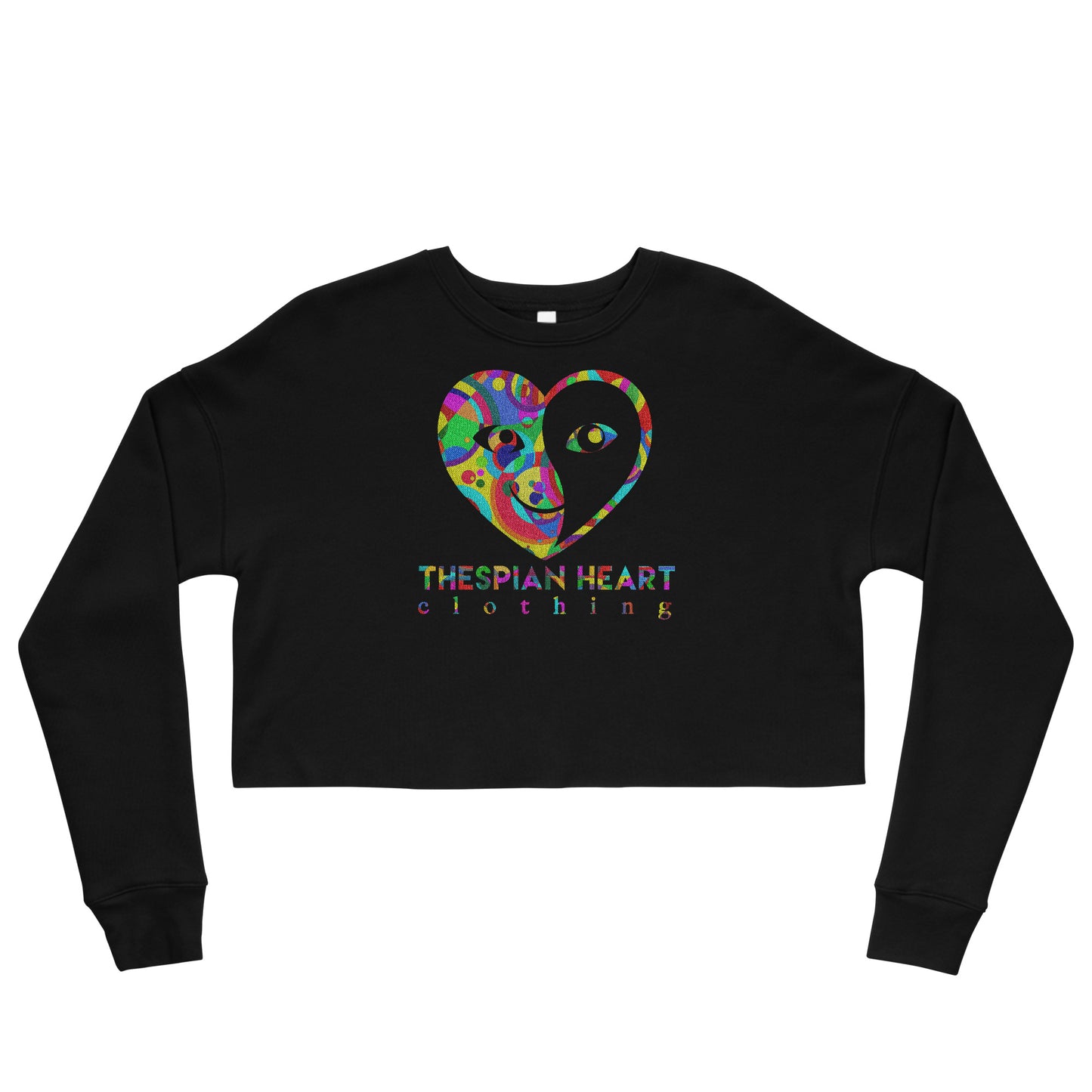 Thespian Heart Logo - Printed Crop Top Sweatshirt