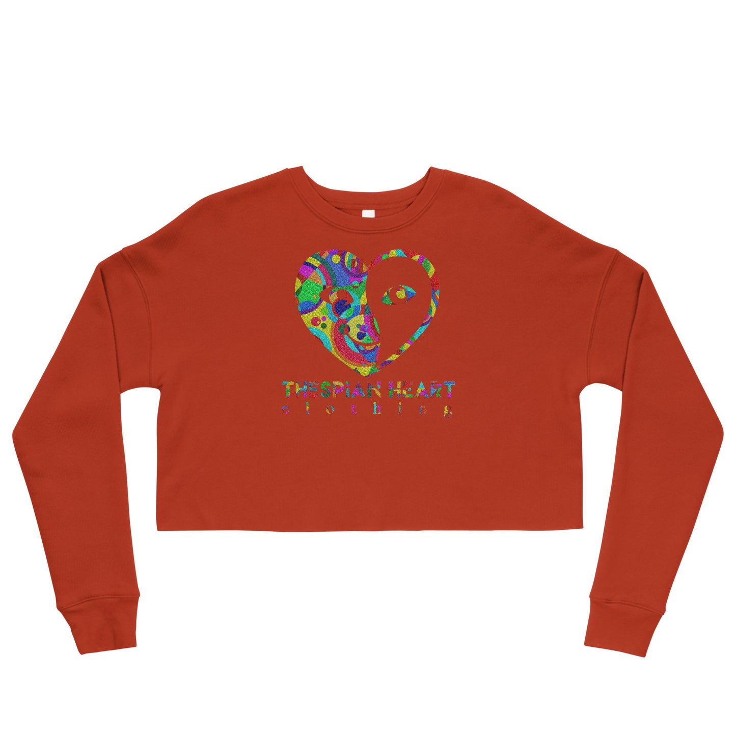 Thespian Heart Logo - Printed Crop Top Sweatshirt