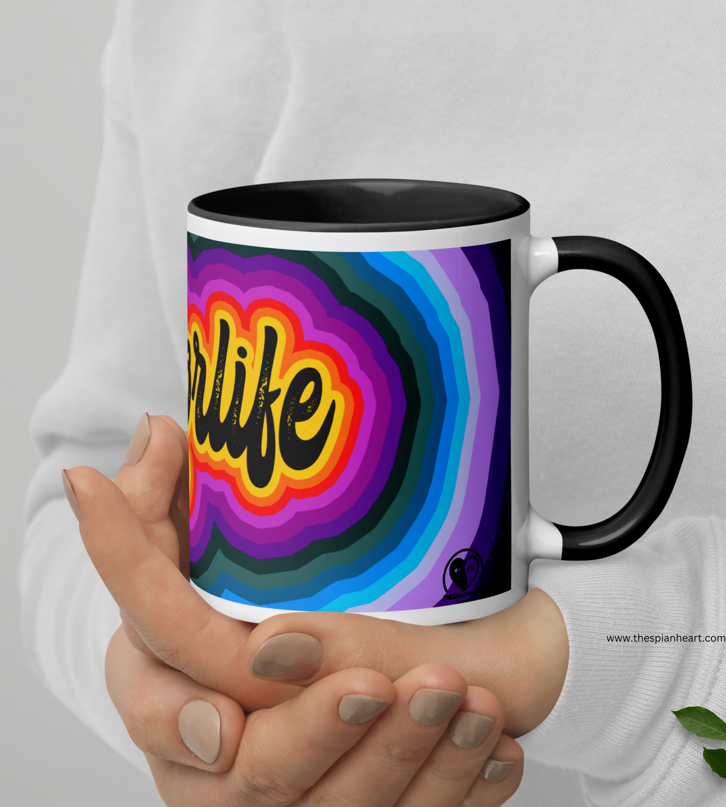 Gifts for Actors #Actorlife 11oz Coffee Tea Mug Colorful Thespian Heart Clothing Actress Drama Teacher Acting