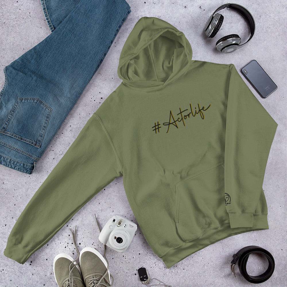 #Actorlife Cursive - Embroidered Staple Unisex Hoodie